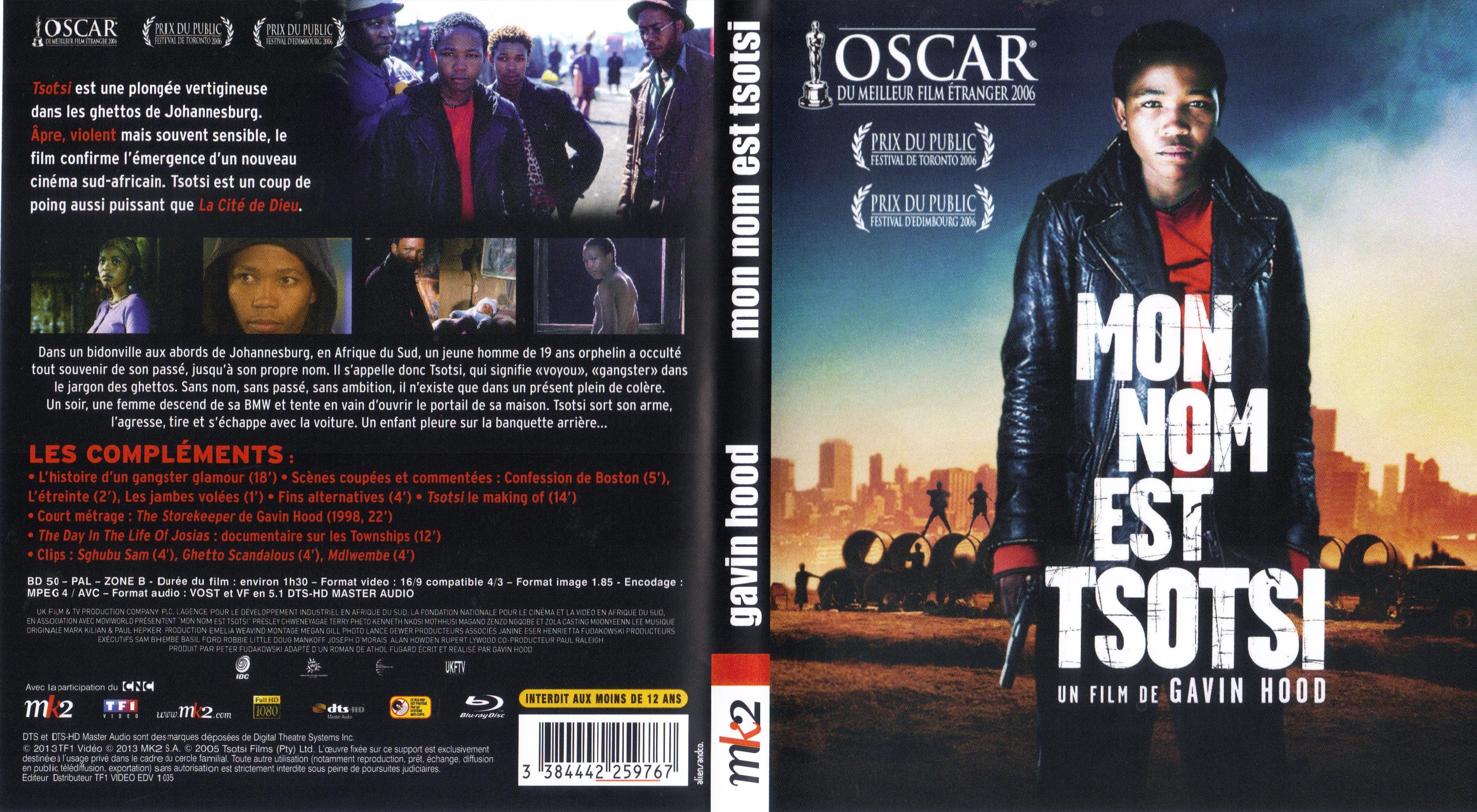 Jaquette DVD Mon nom est tsotsi (BLU-RAY)