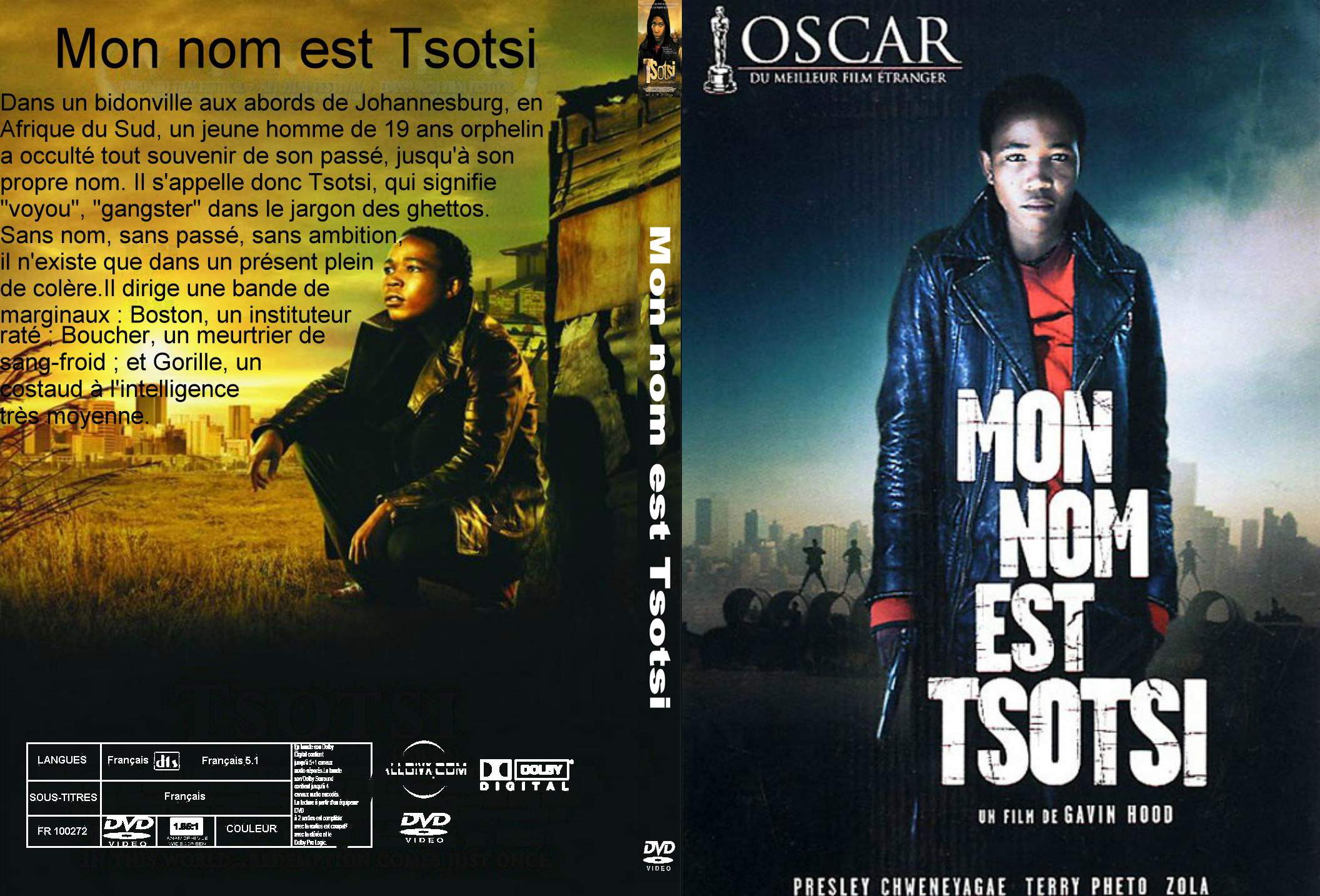 Jaquette DVD Mon nom est tsotsi - SLIM
