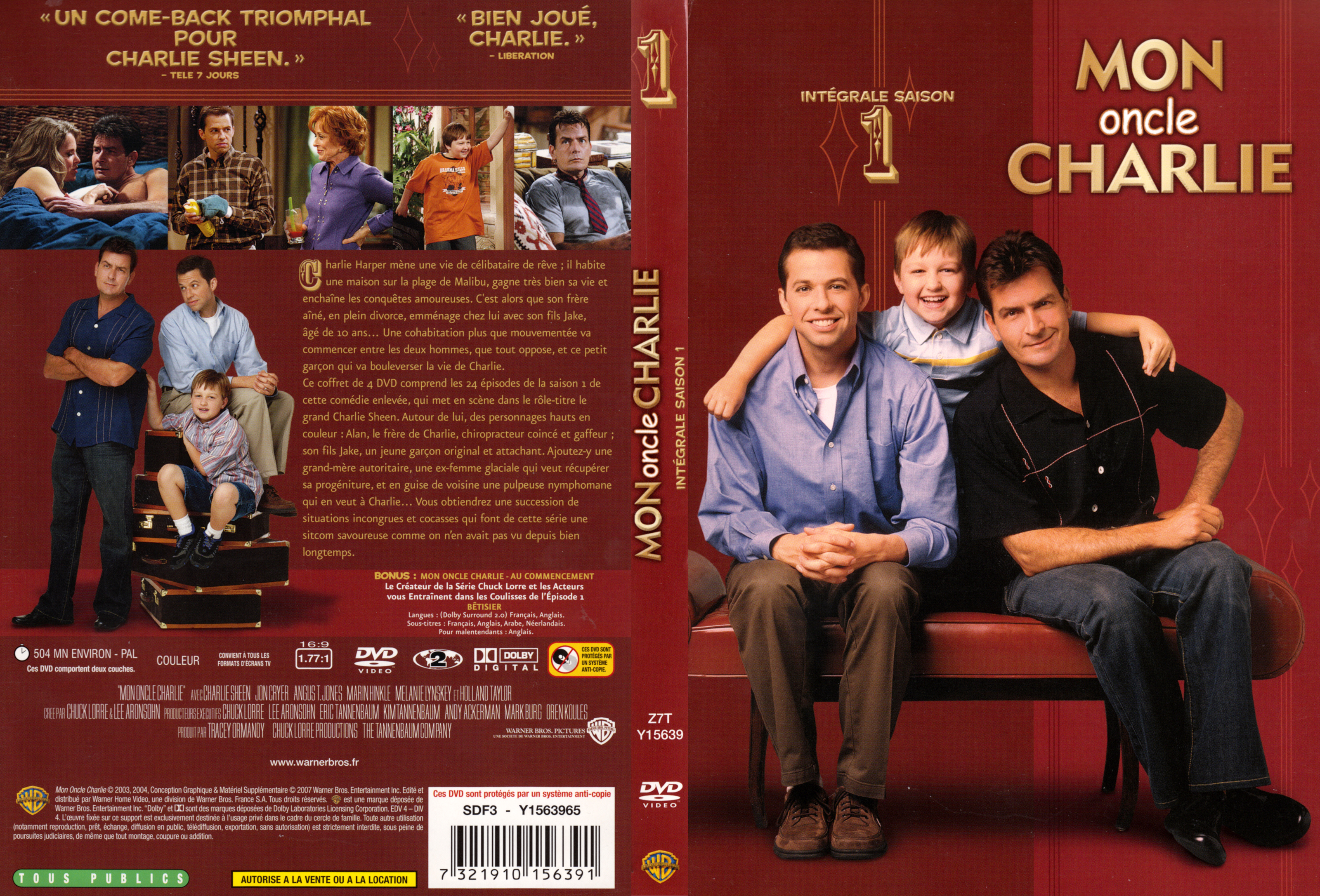 Jaquette DVD Mon oncle Charlie Saison 1 COFFRET