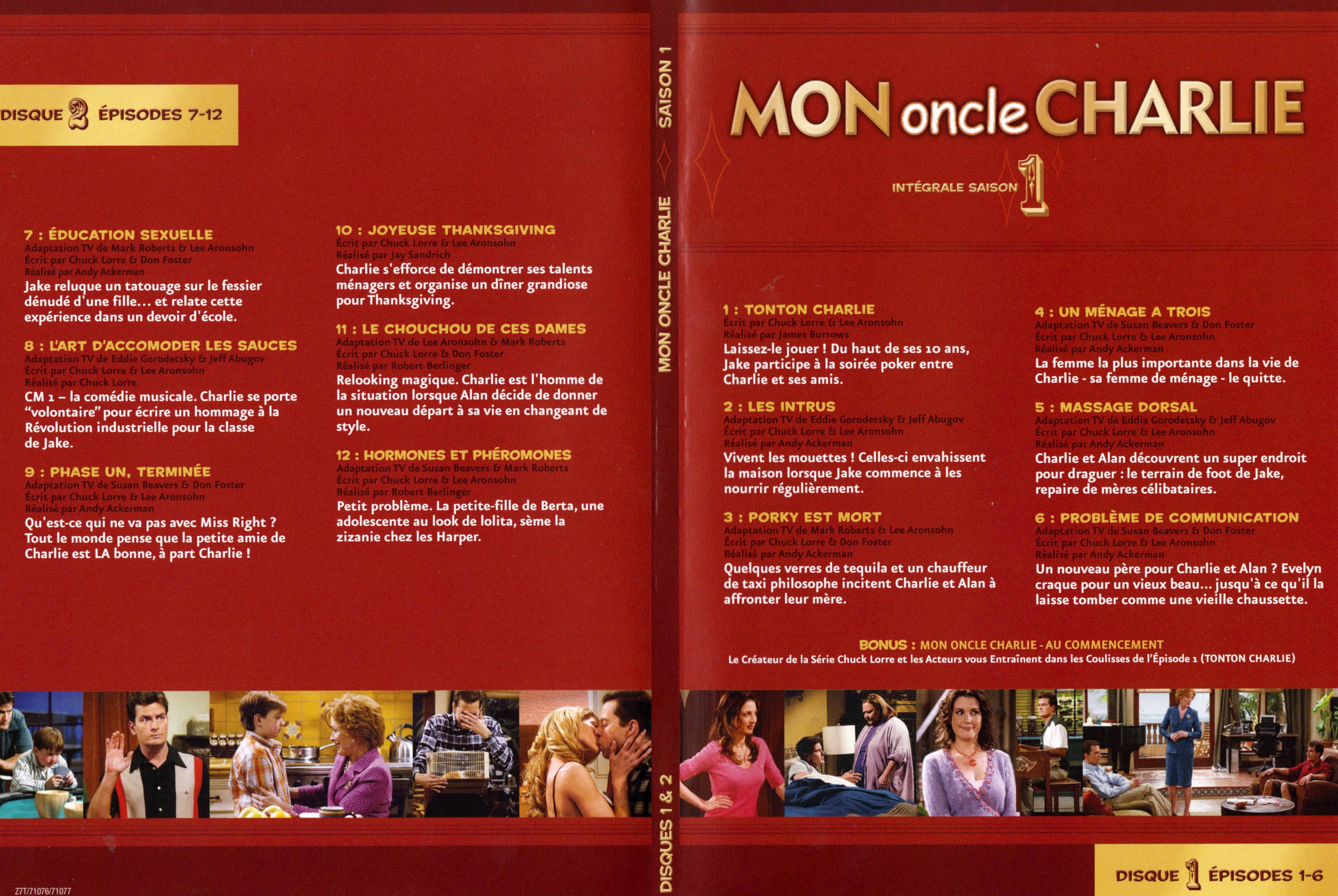 Jaquette DVD Mon oncle Charlie Saison 1 DVD 1