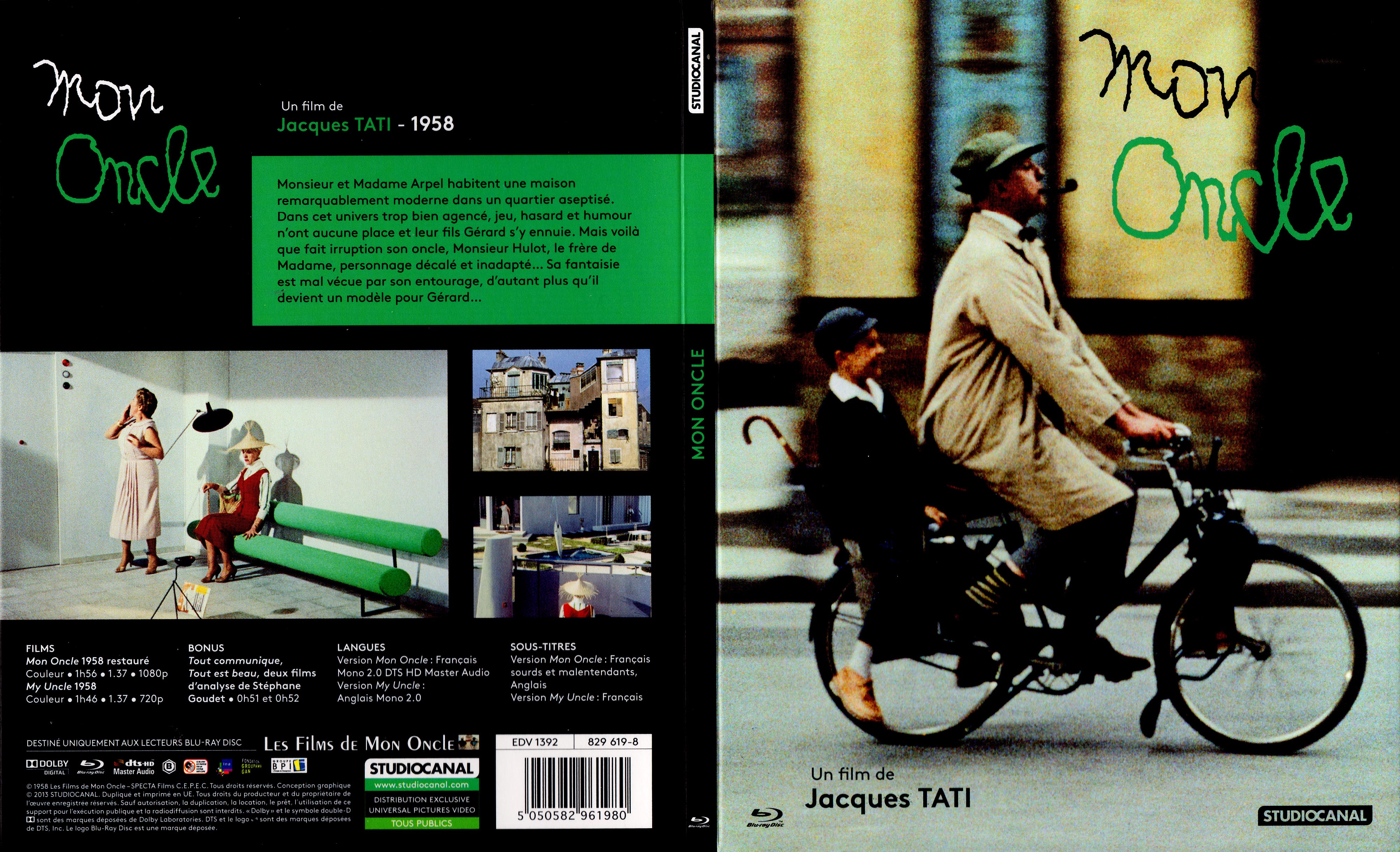 Jaquette DVD Mon oncle (BLU-RAY)