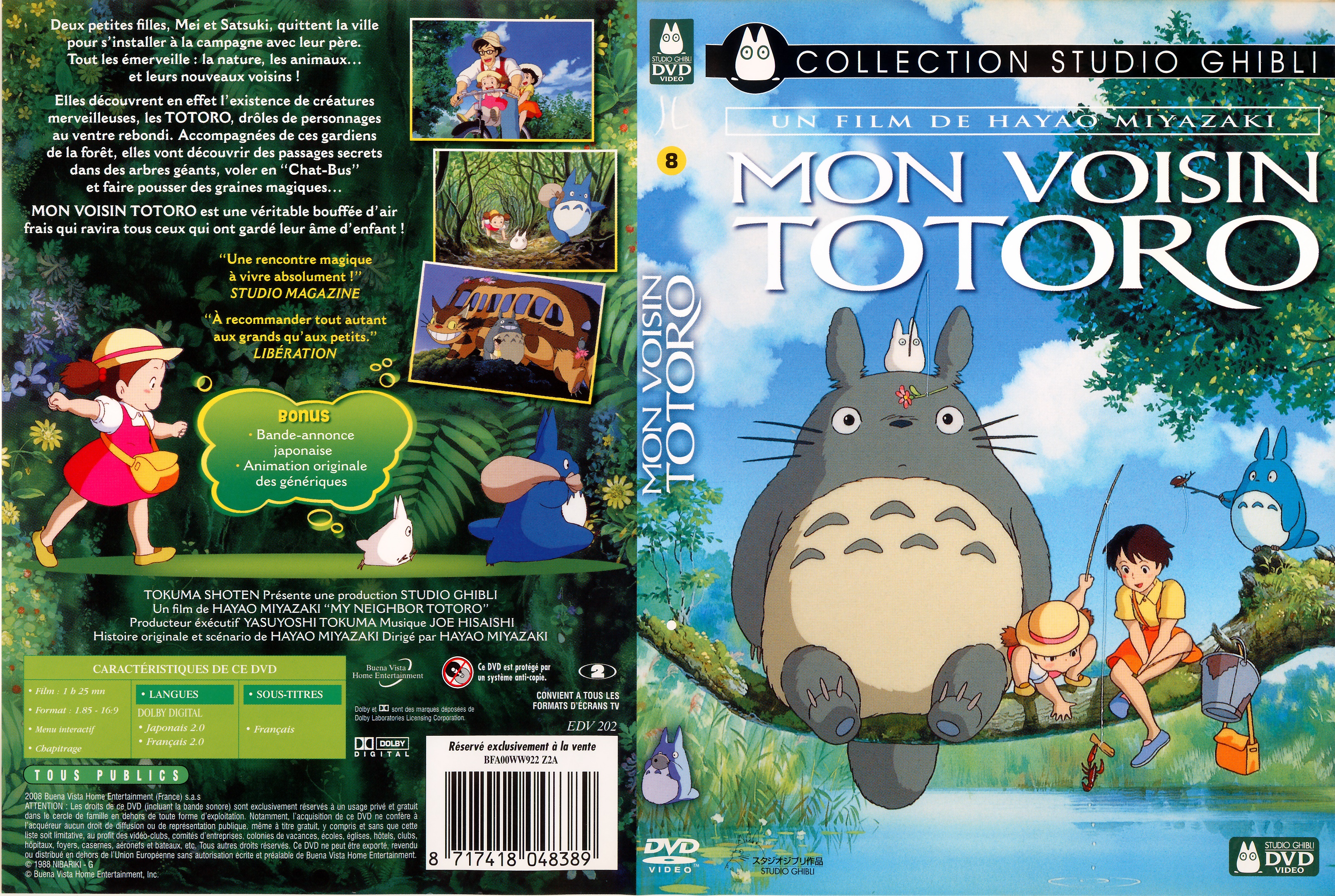 Jaquette DVD Mon voisin Totoro v3