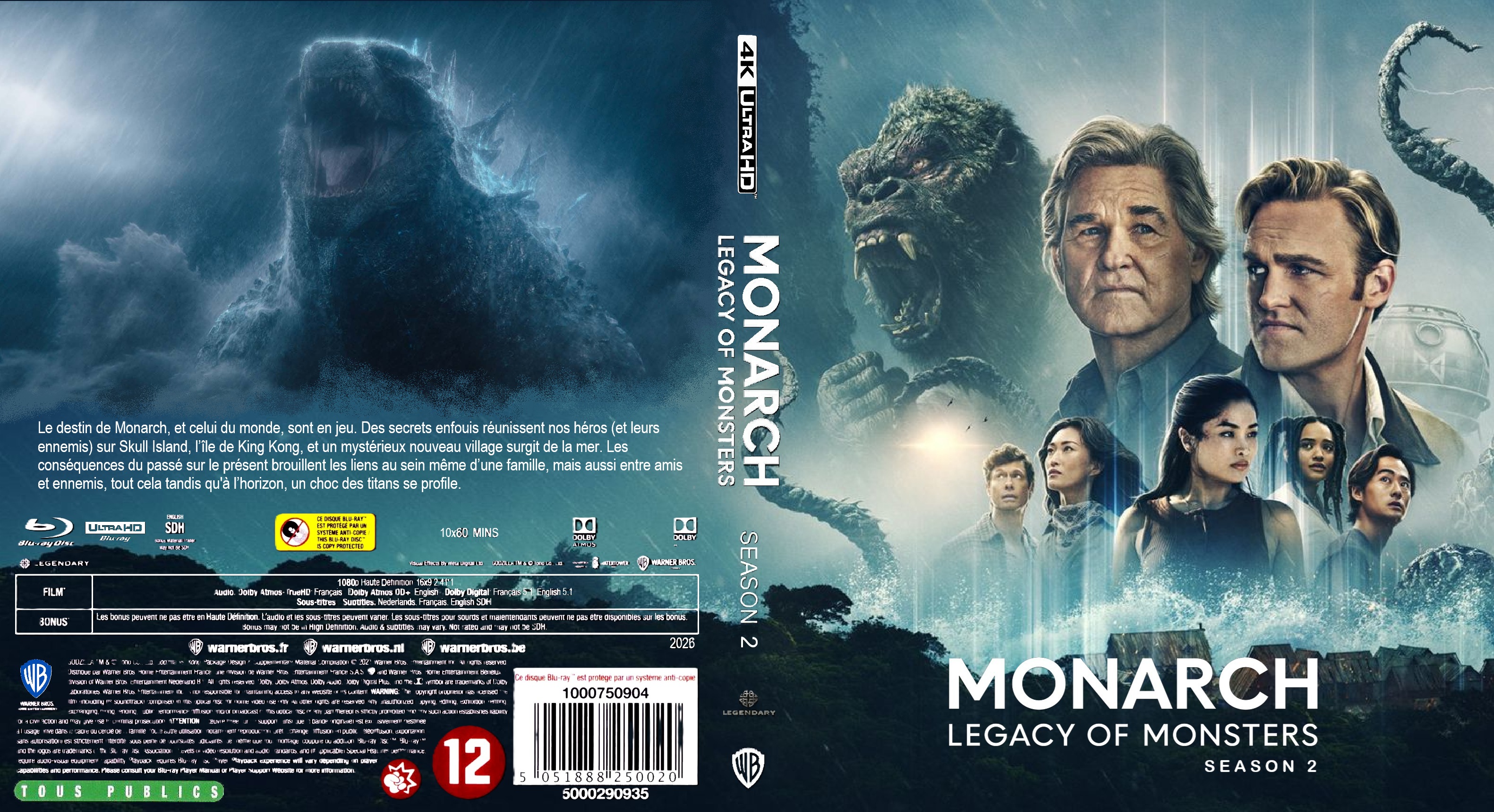 Jaquette DVD Monarch Legacy of Monsters saison 2  4K custom (BLU-RAY)