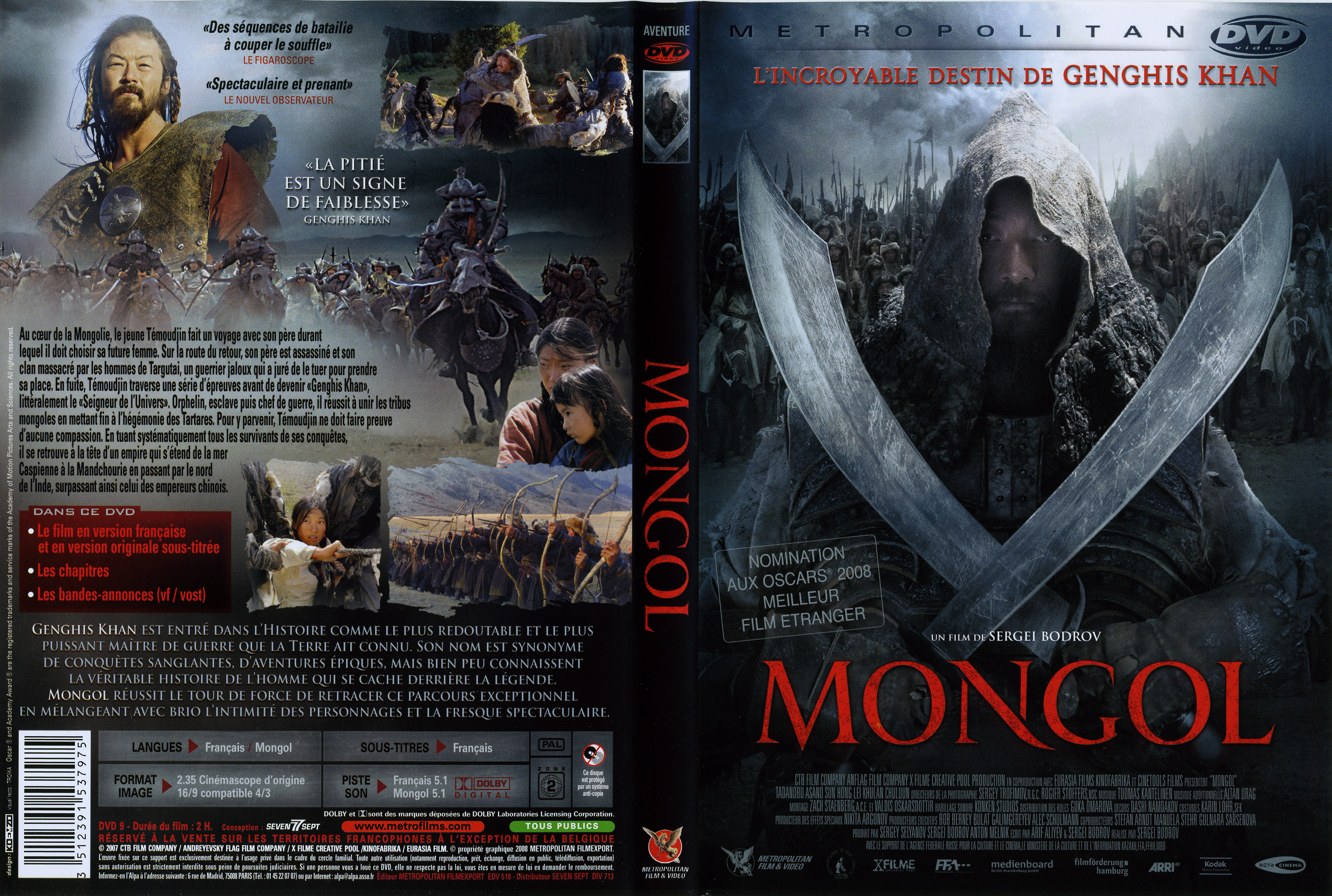 Jaquette DVD Mongol