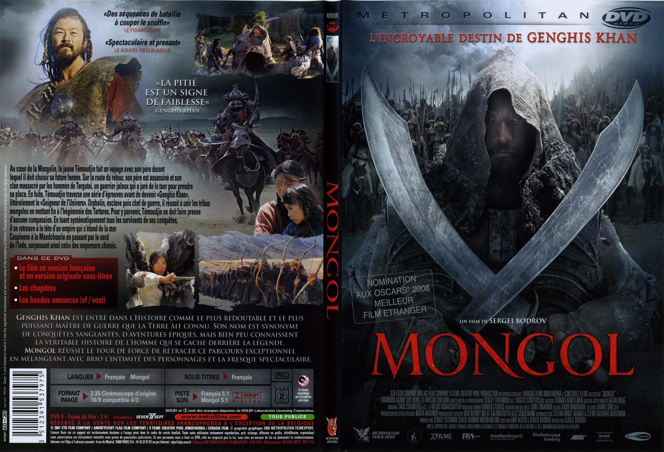 Jaquette DVD Mongol - SLIM