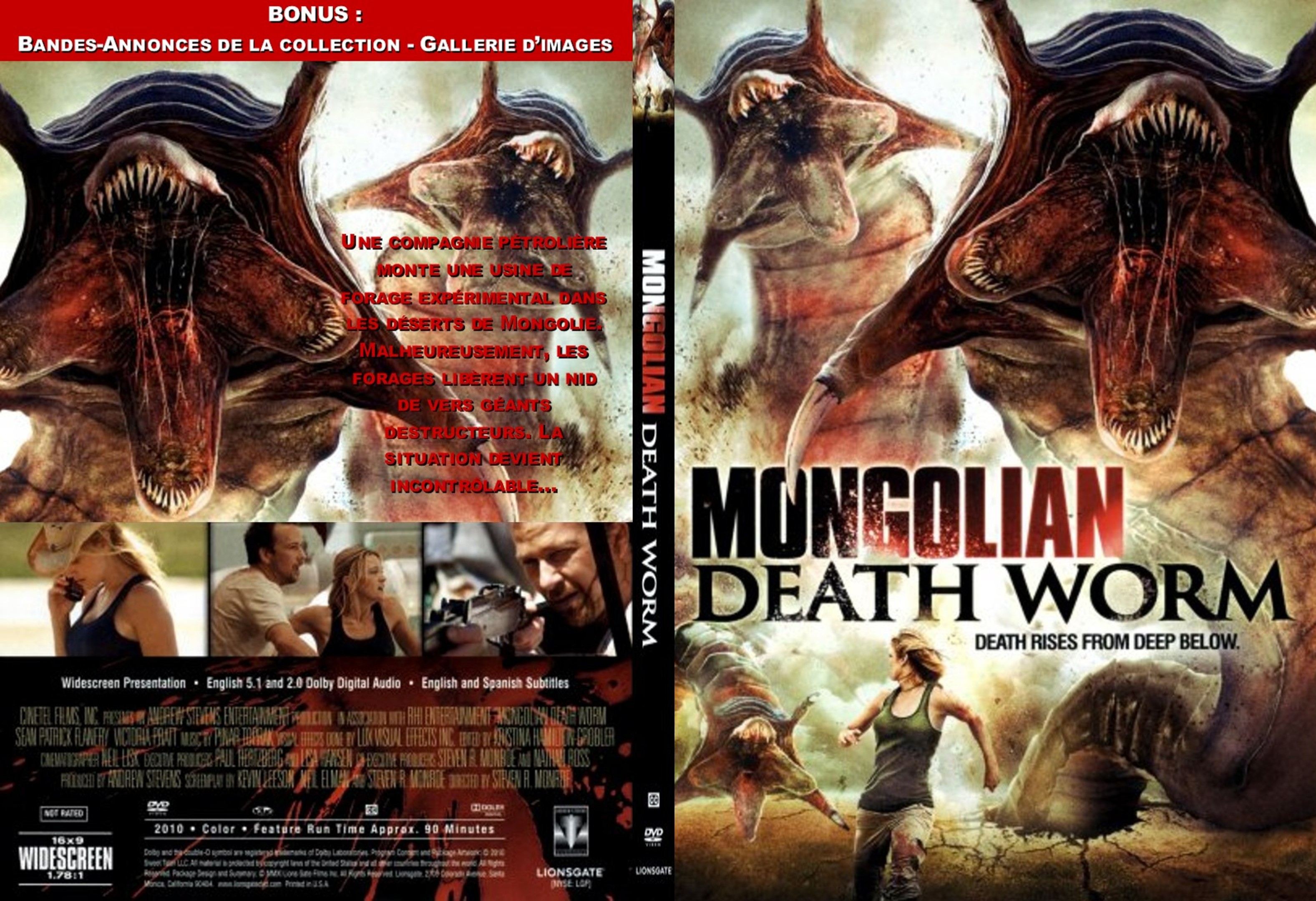 Jaquette DVD Mongolian death worm custom - SLIM