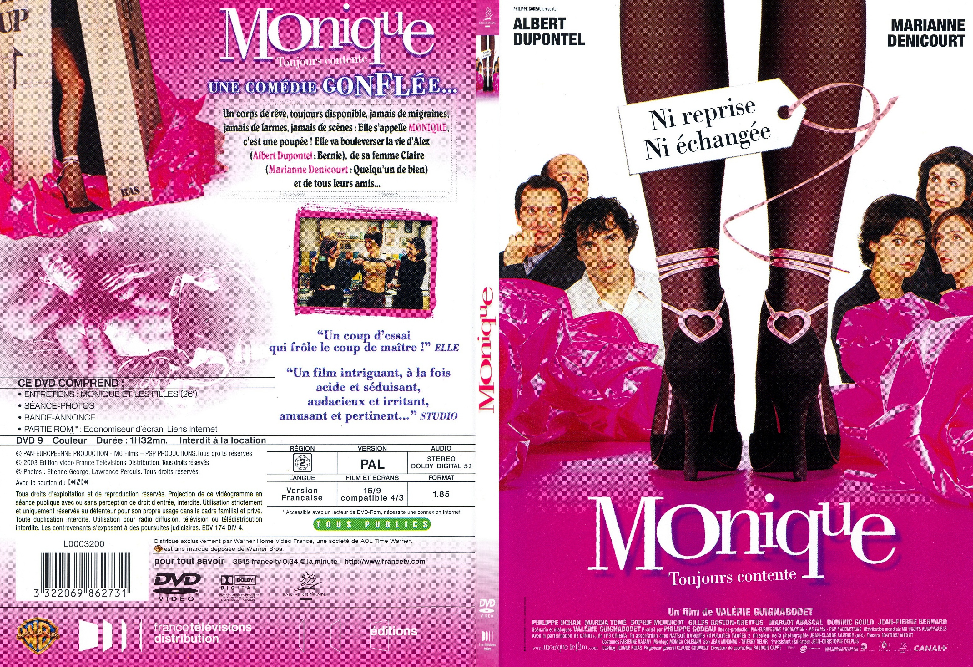 Jaquette DVD Monique - SLIM