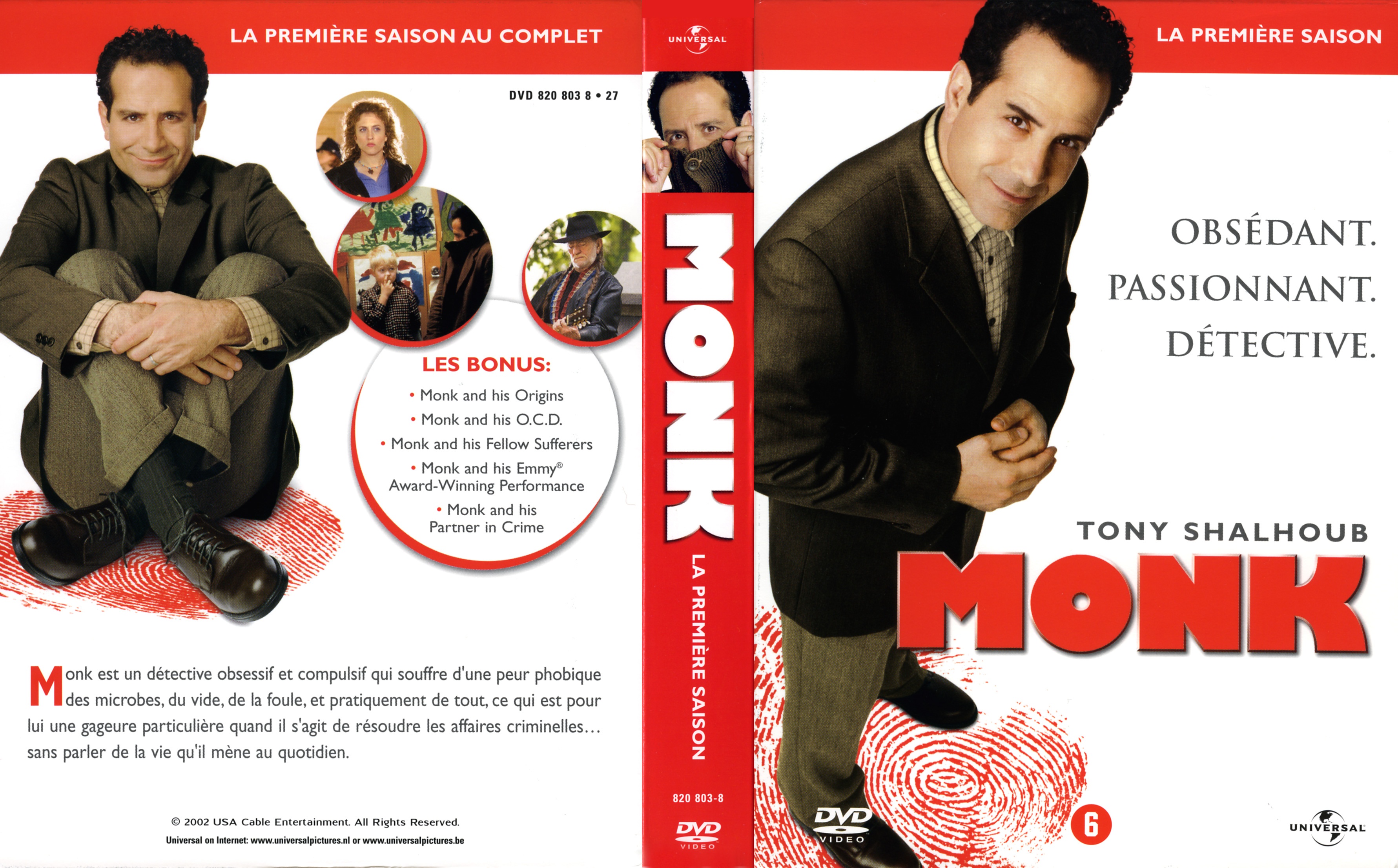 Jaquette DVD Monk Saison 1 COFFRET