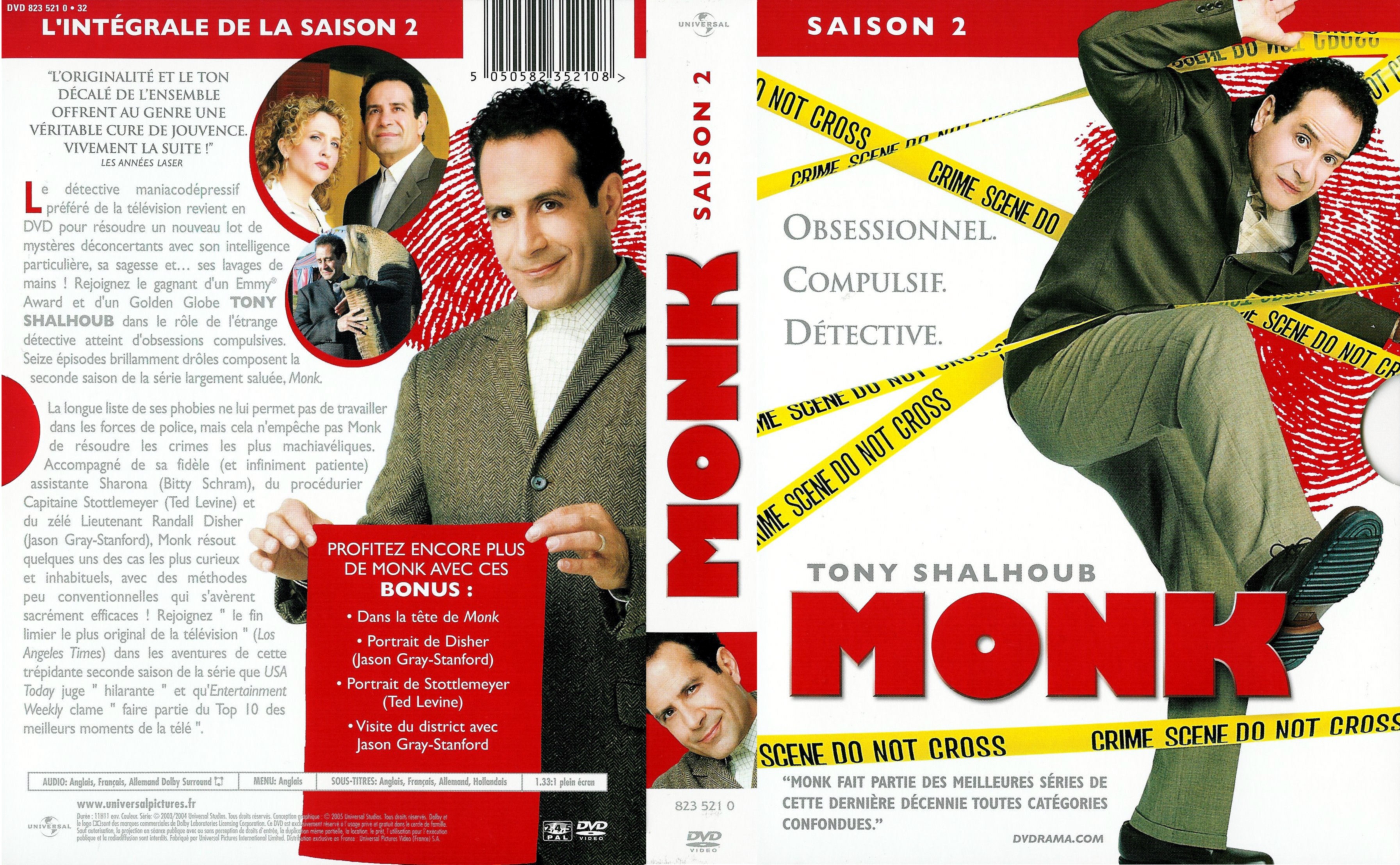 Jaquette DVD Monk Saison 2 COFFRET