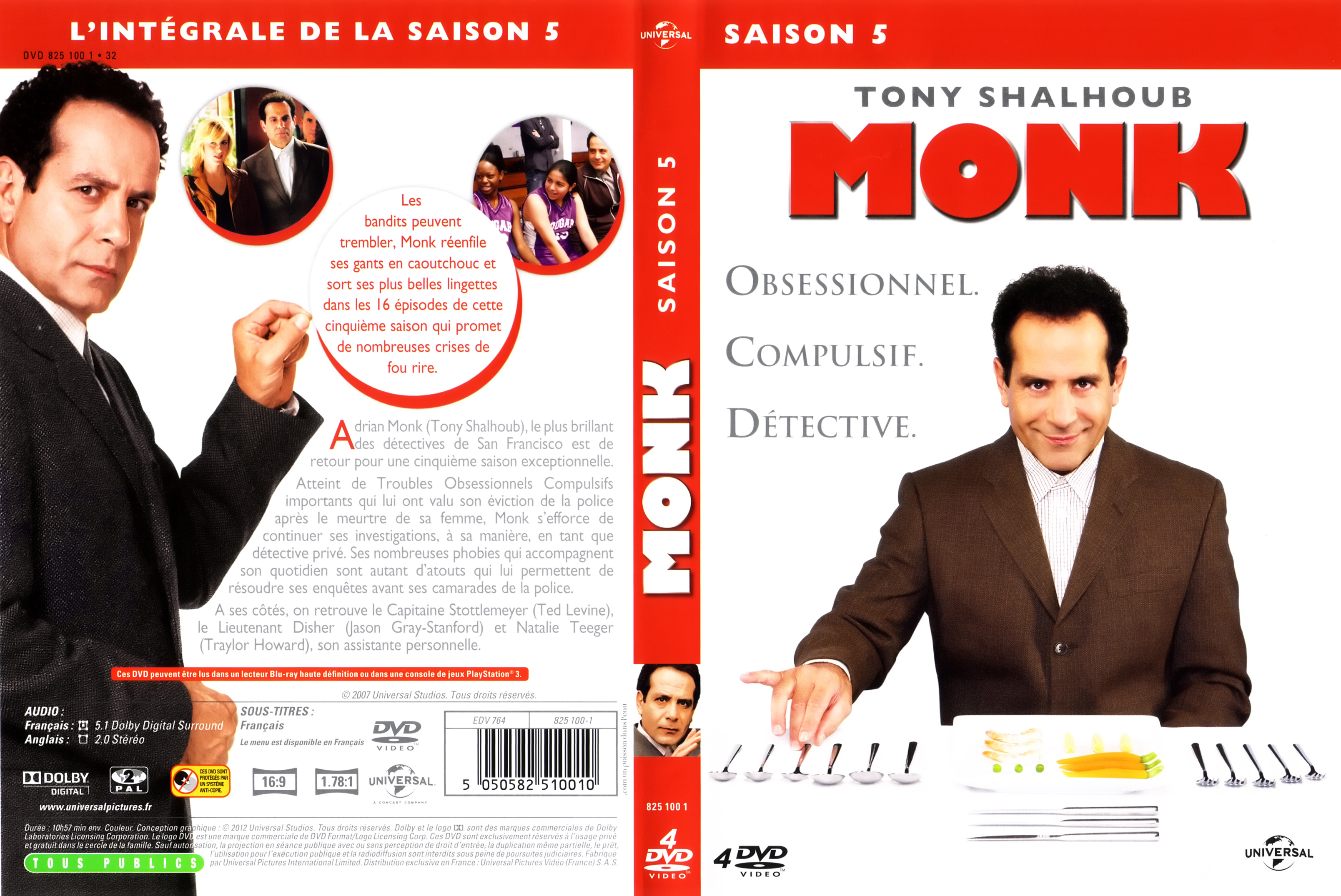 Jaquette DVD Monk saison 5 COFFRET