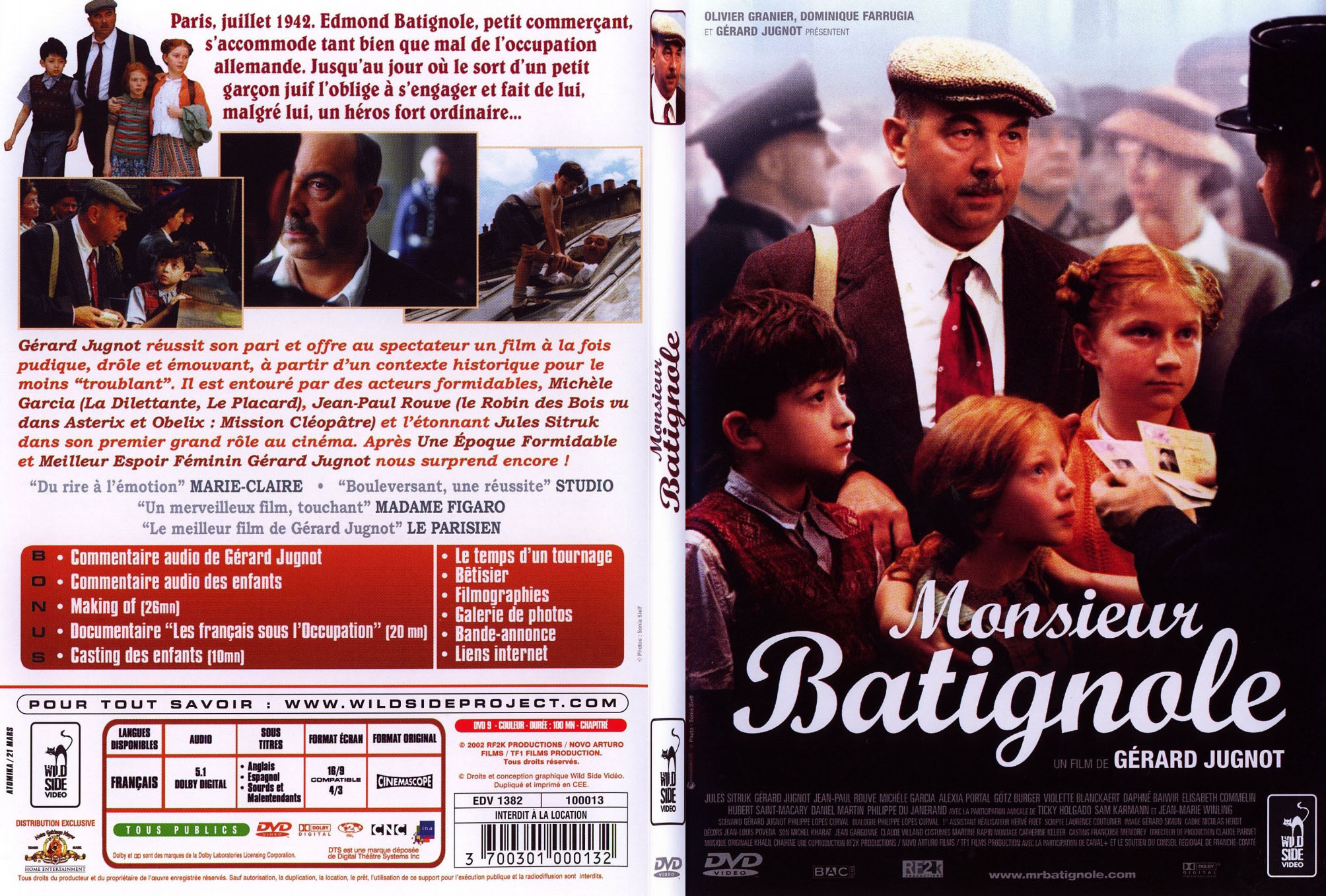Jaquette DVD Monsieur Batignole - SLIM