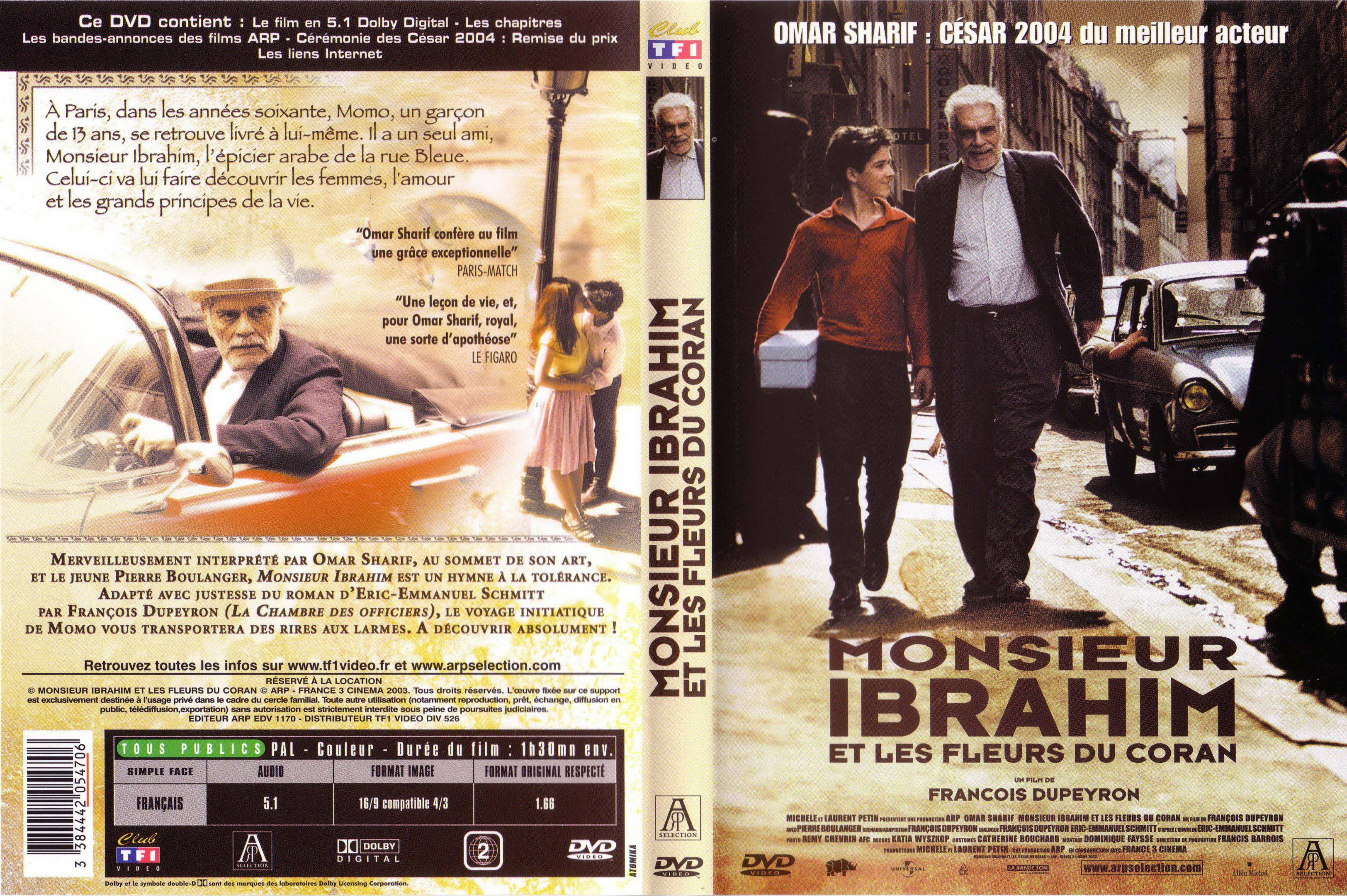 Jaquette DVD Monsieur Ibrahim et les fleurs du coran