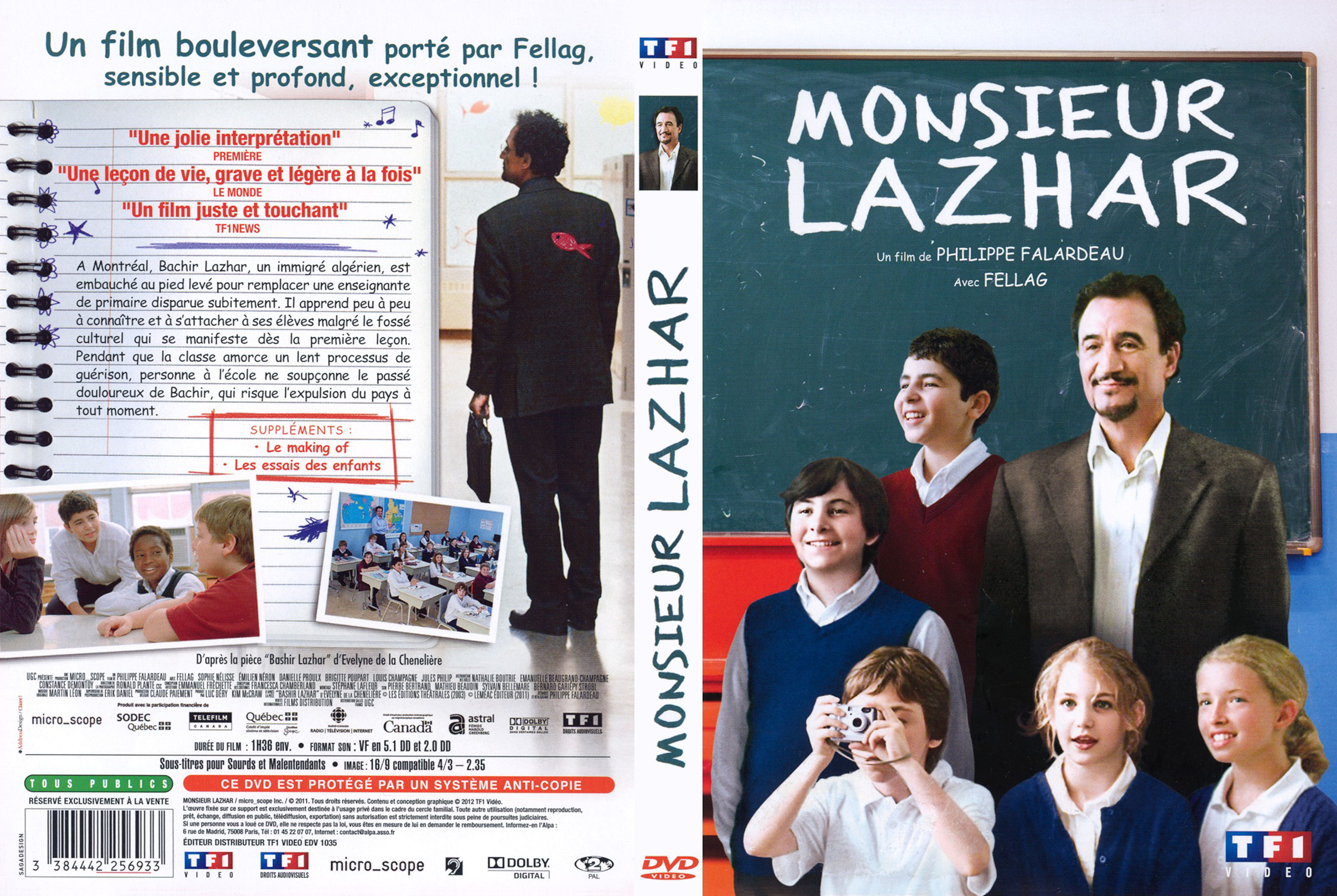 Jaquette DVD Monsieur Lazhar
