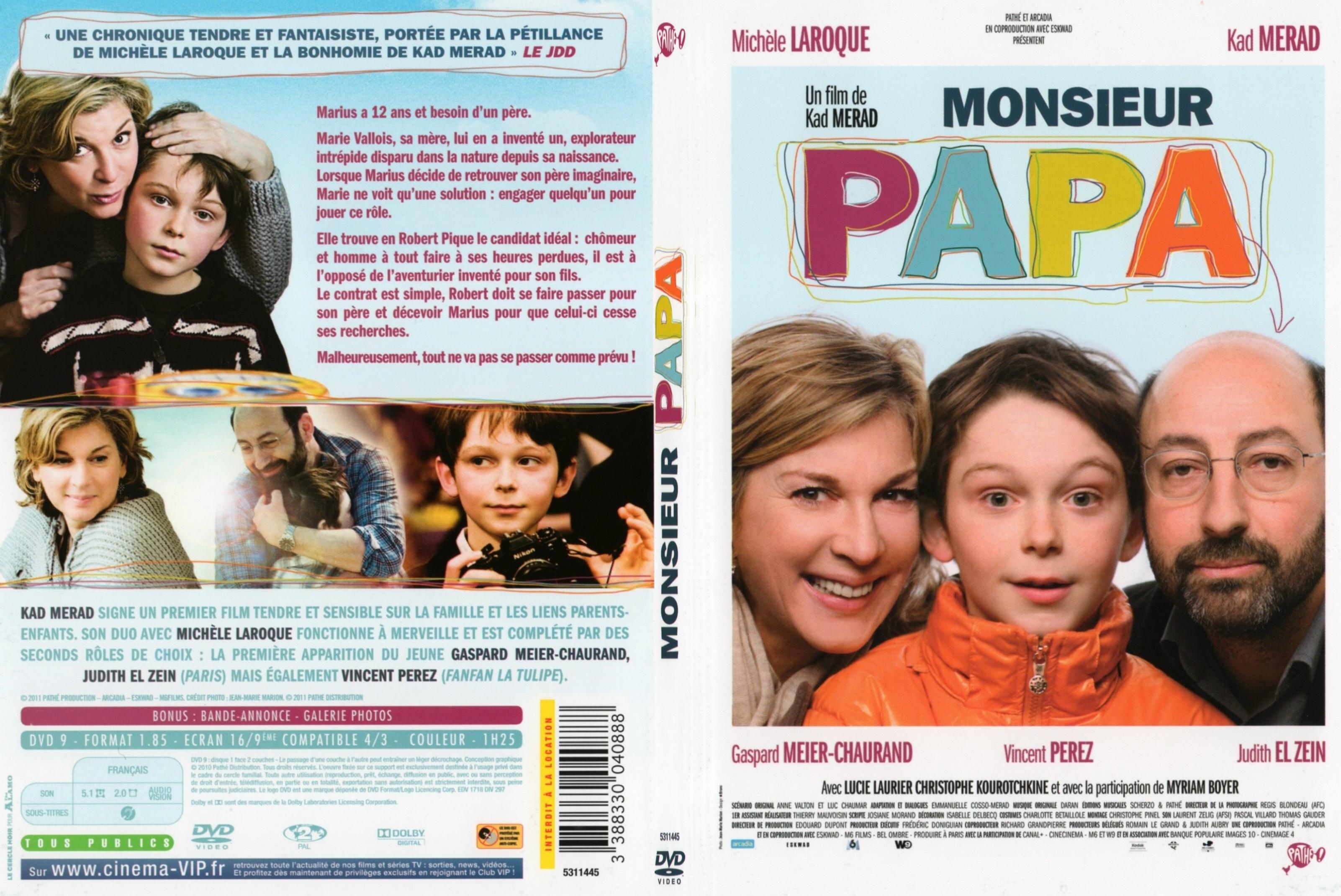 Jaquette DVD Monsieur Papa (2011) - SLIM