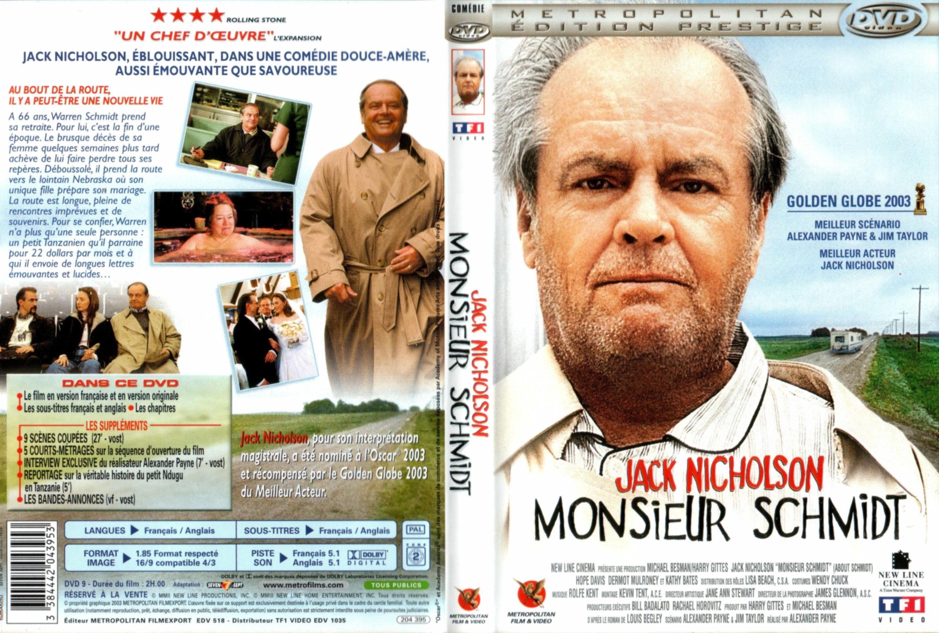 Jaquette DVD Monsieur Schmidt