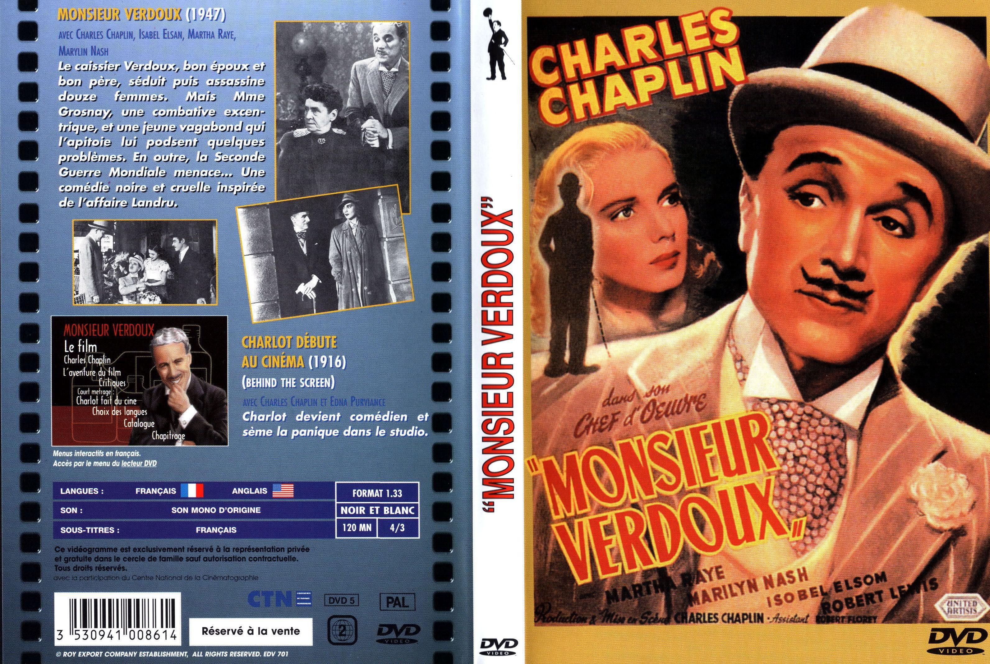 Jaquette DVD Monsieur Verdoux