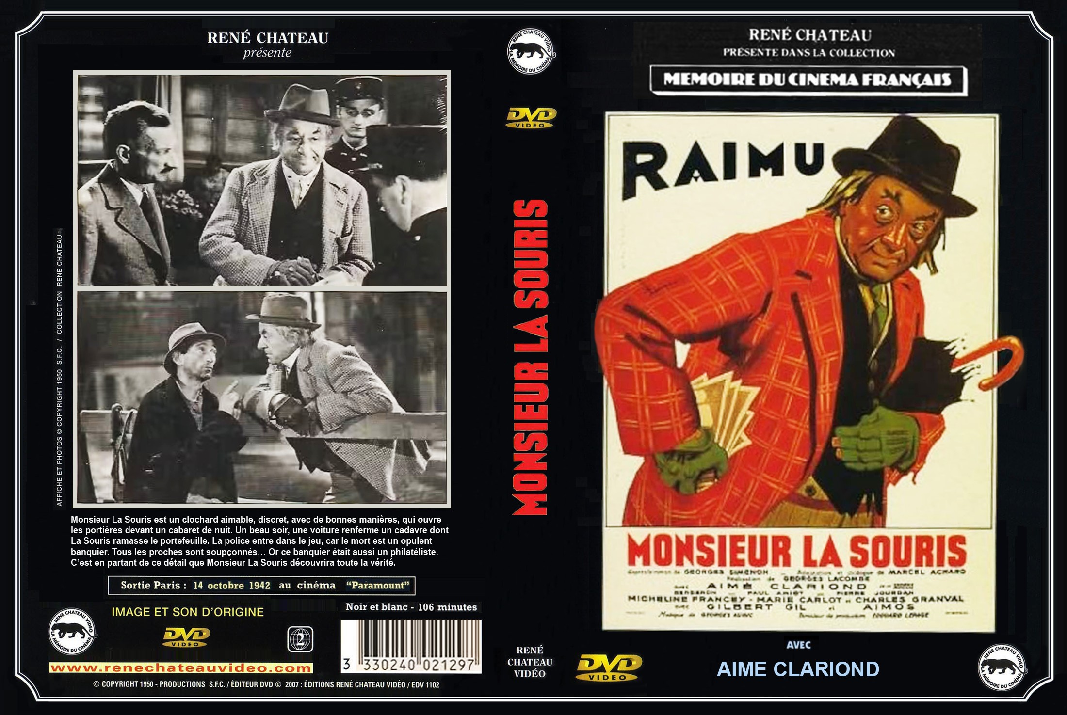 Jaquette DVD Monsieur la souris custom