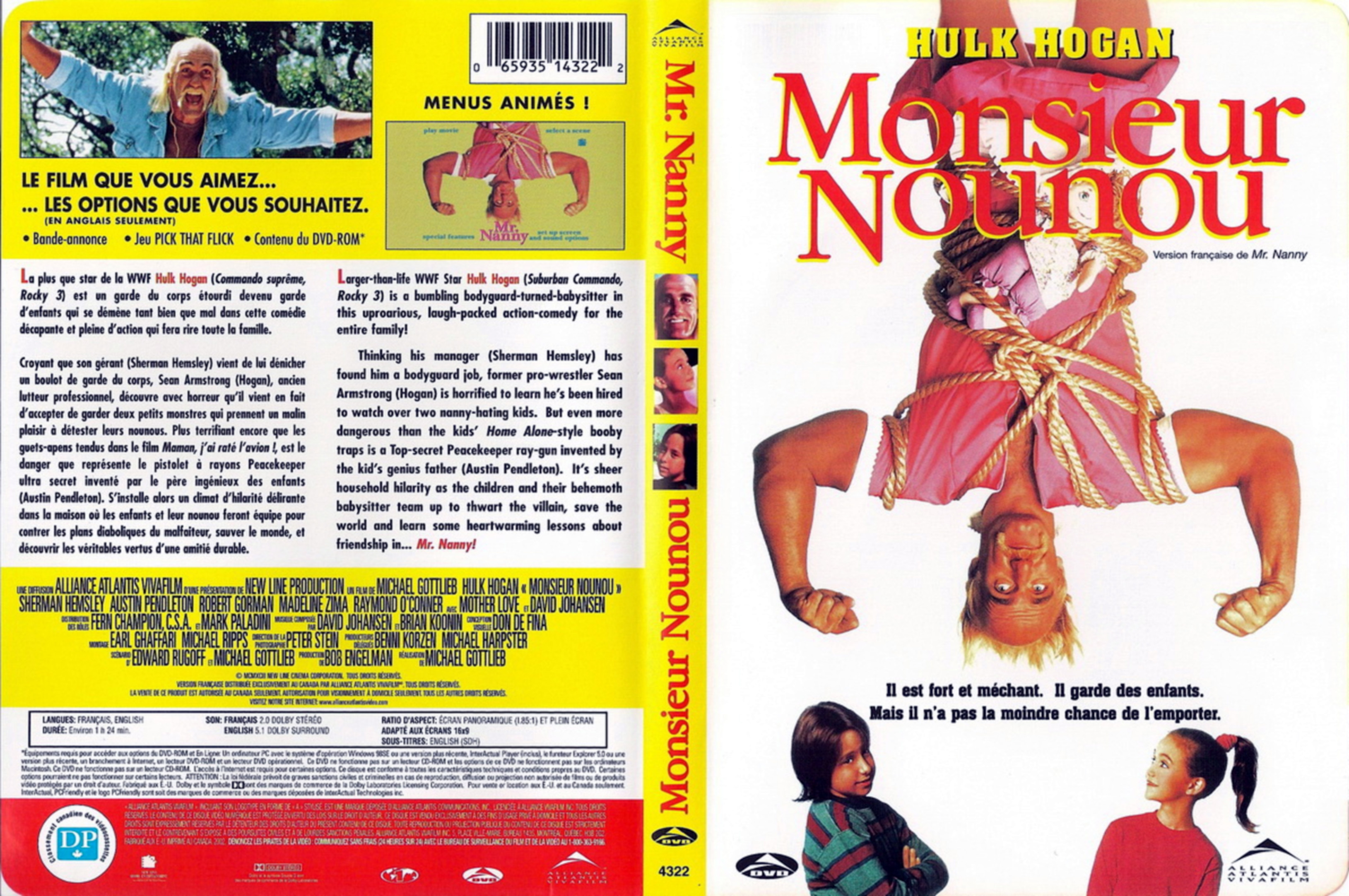 Jaquette DVD Monsieur nounou (Canadienne)