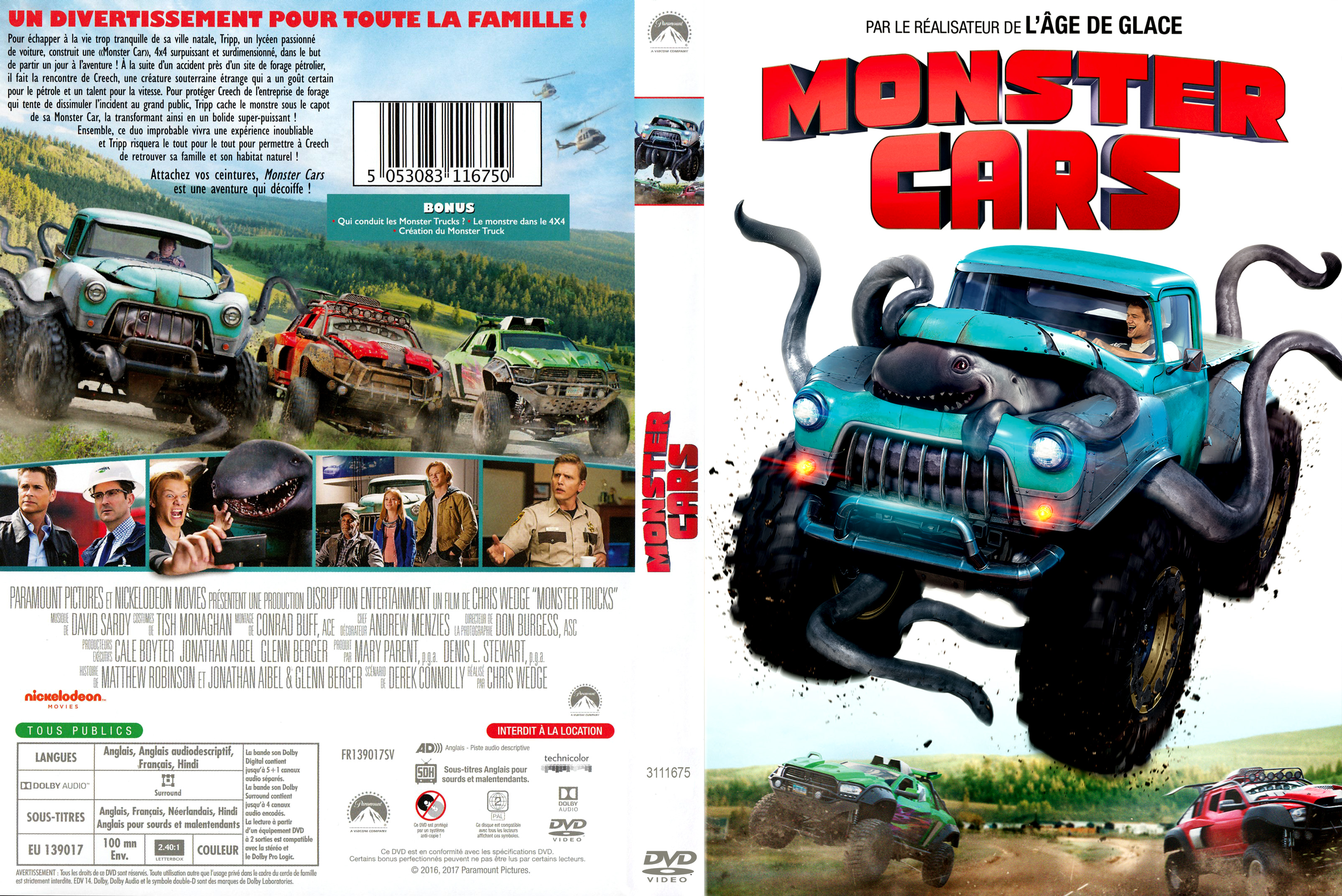 Jaquette DVD Monster Cars