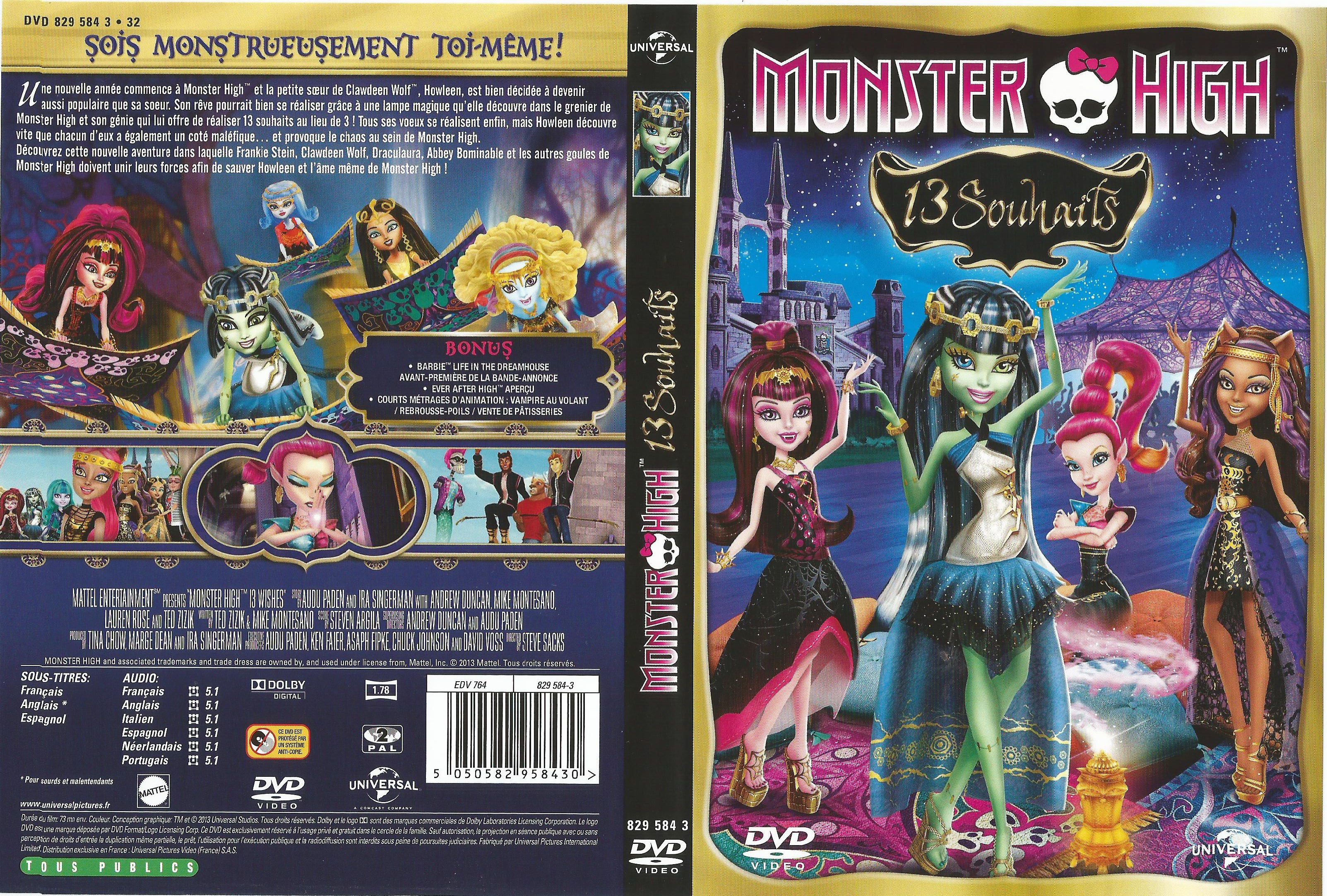 Jaquette DVD Monster High 13 souhaits