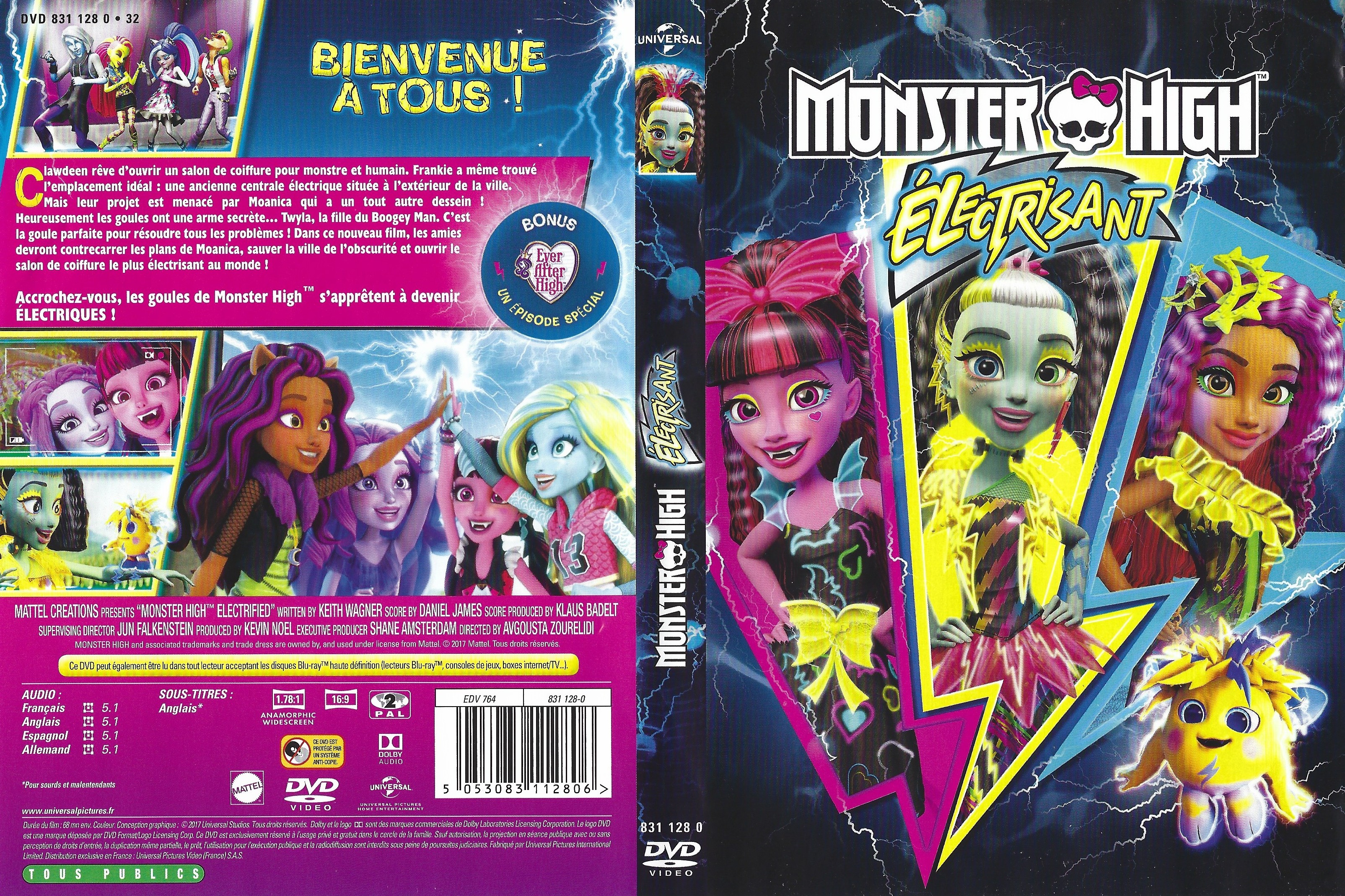 Jaquette DVD Monster High Electrisant