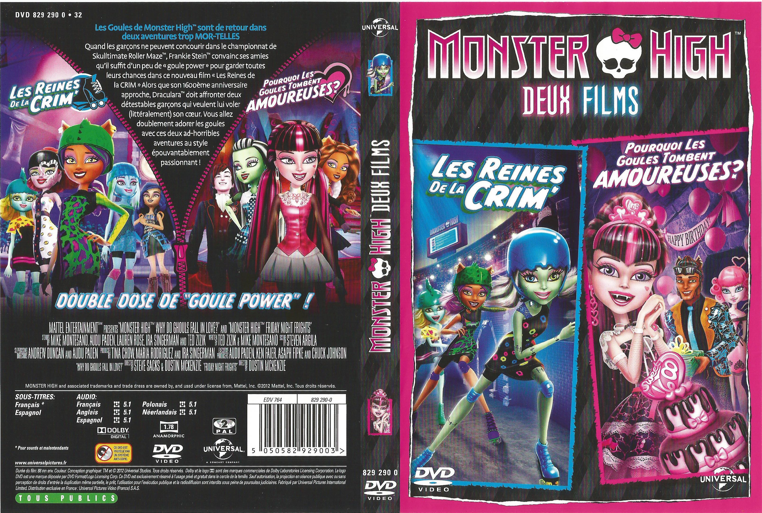 Jaquette DVD Monster High Les Reines de la Crim Pourquoi les Goules tombent Amoureuses