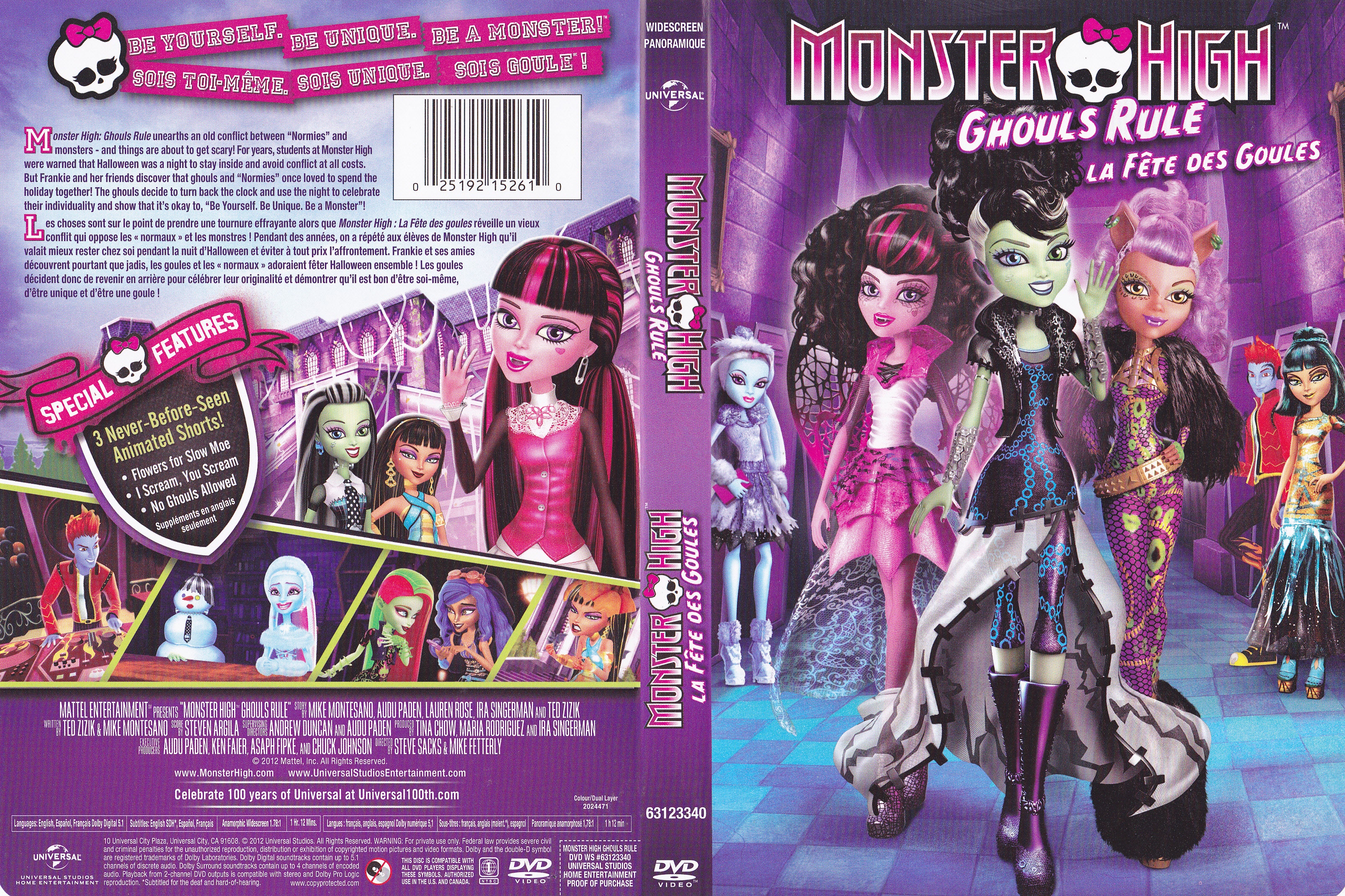 Jaquette DVD Monster High - La fte des Goules (Canadienne)