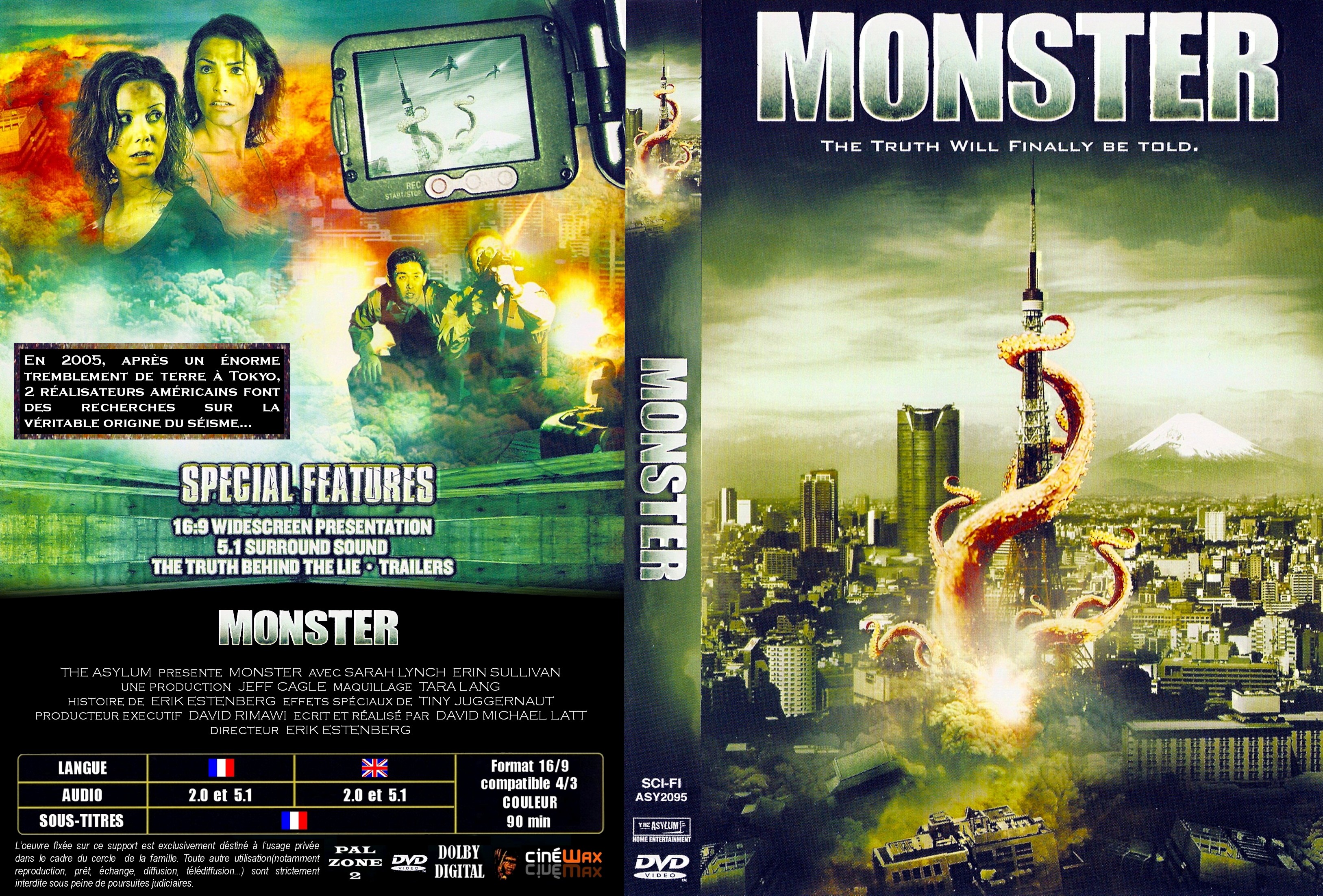Jaquette DVD Monster (2008) custom