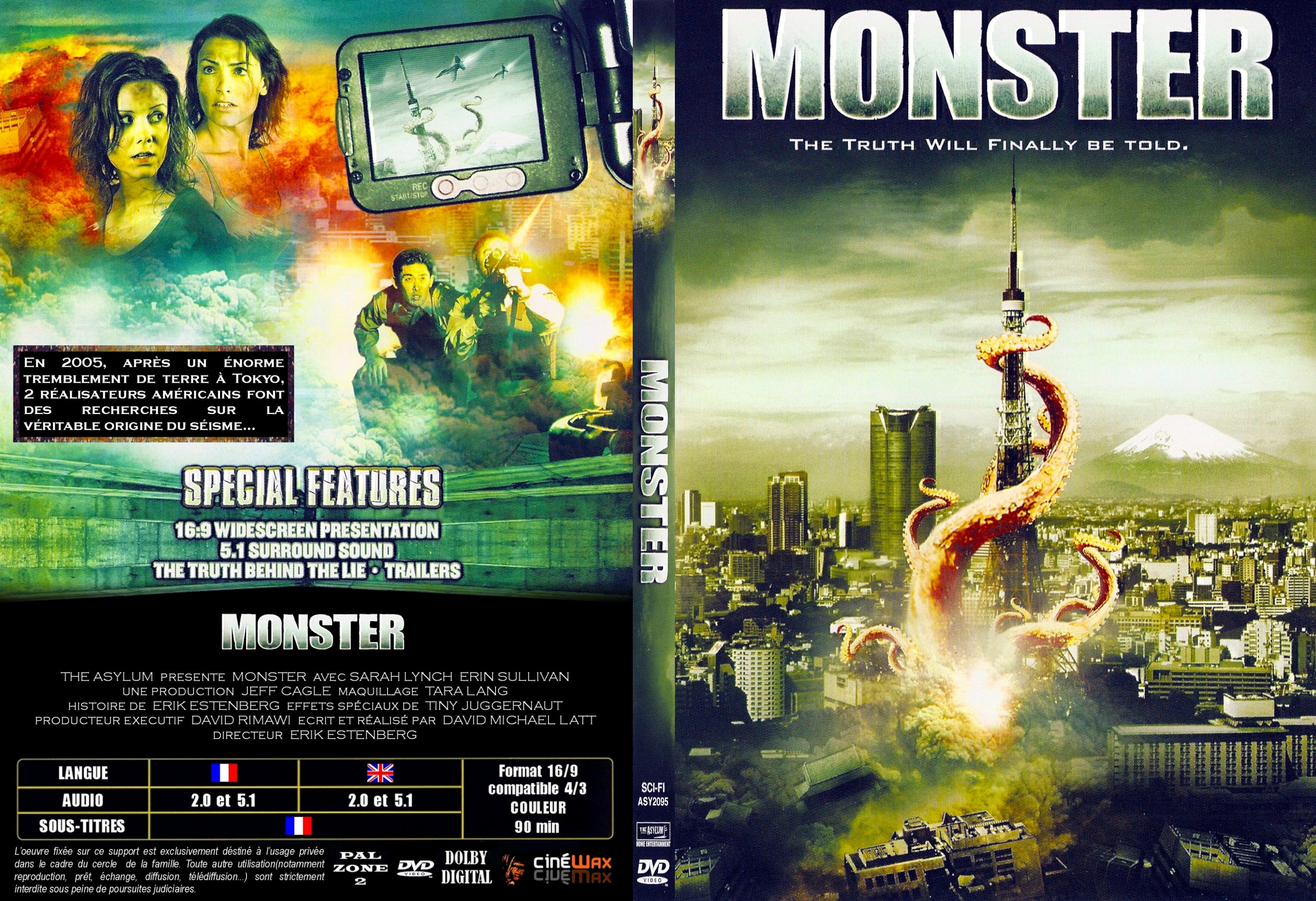 Jaquette DVD Monster (2008) custom - SLIM