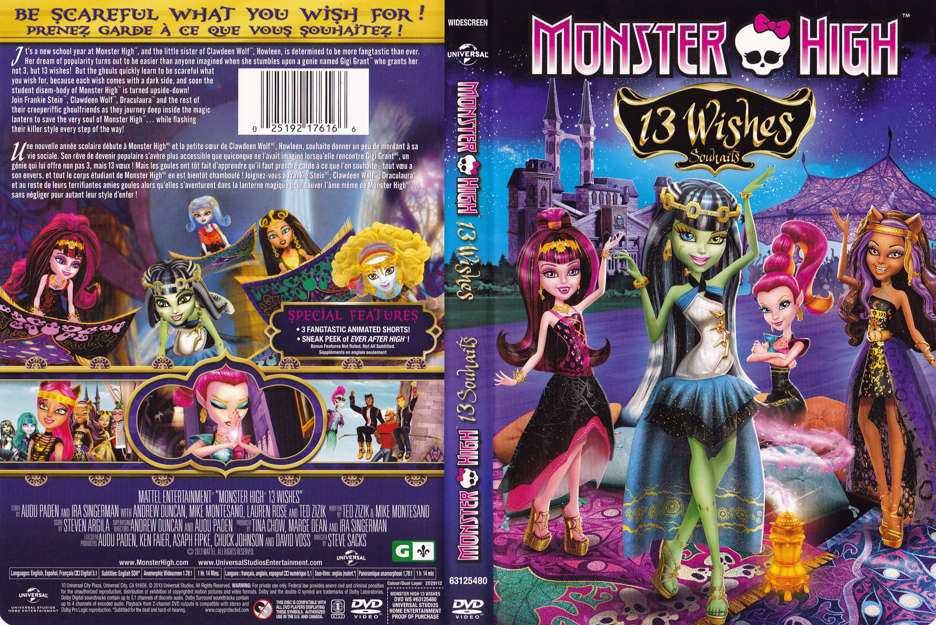 Jaquette DVD Monster high - 13 wishes - Monster high - 13 voeux (Canadienne)