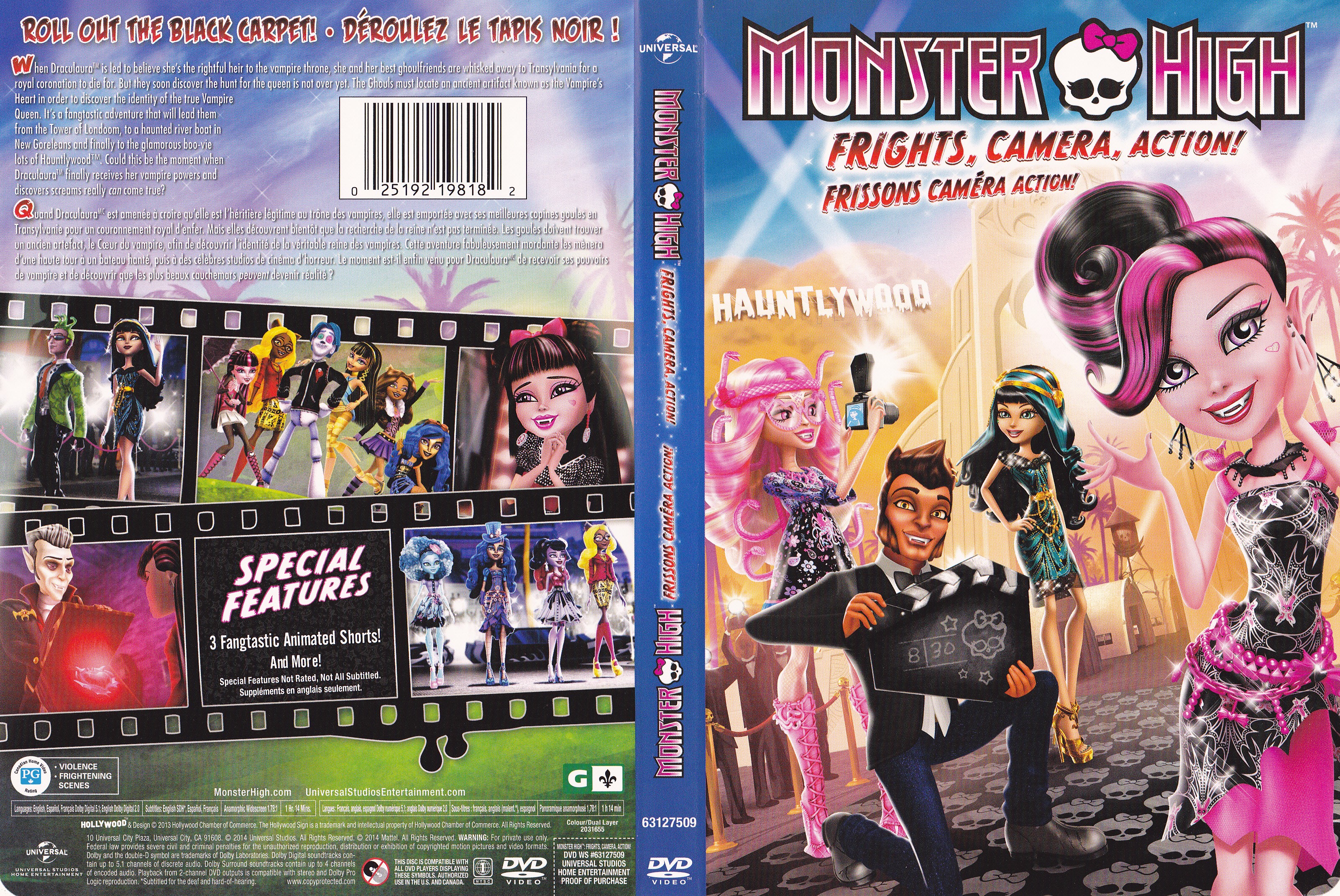 Jaquette DVD Monster high - frisons, camera, action (Canadienne)