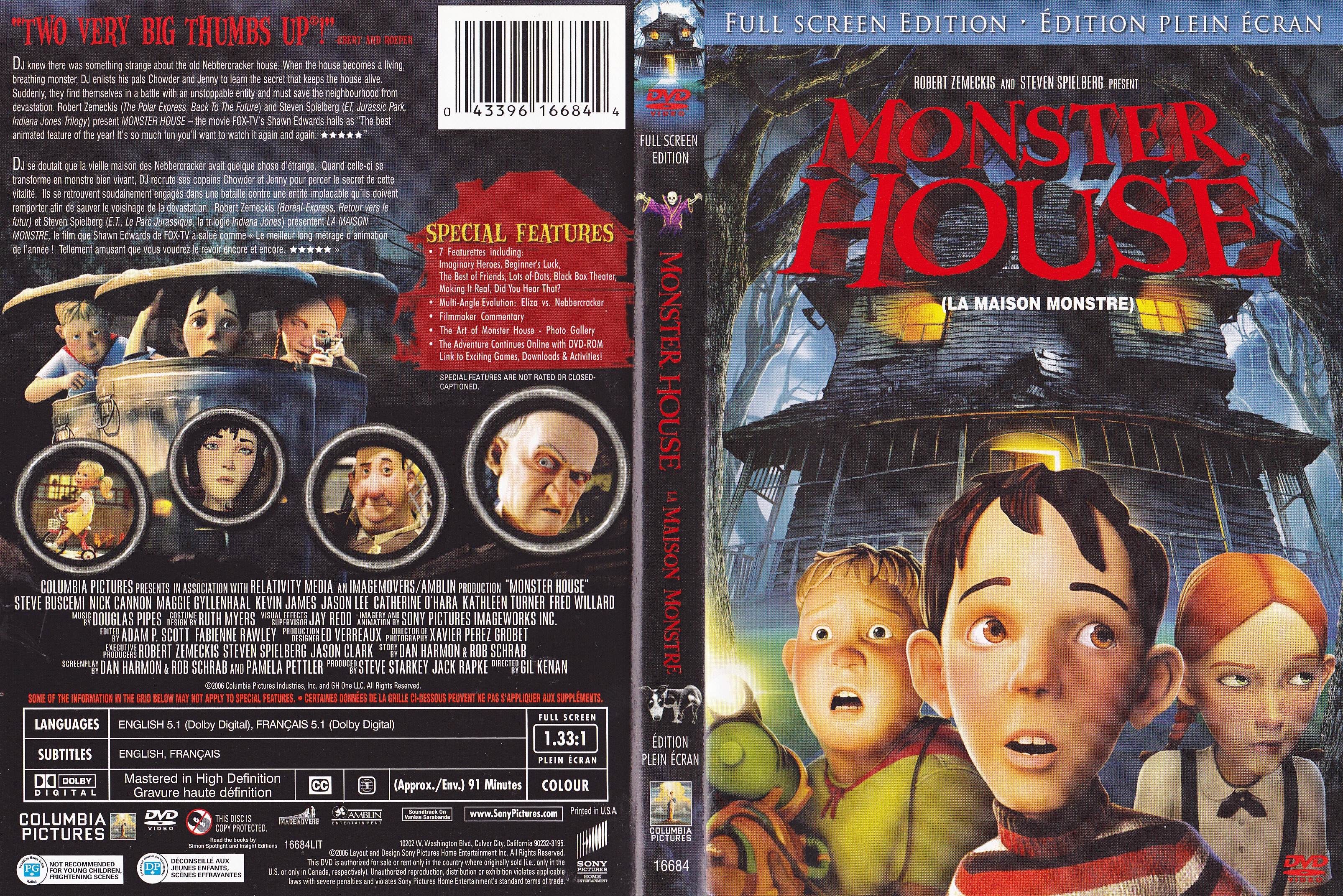 Jaquette DVD Monster house - La maison monstre (Canadienne)