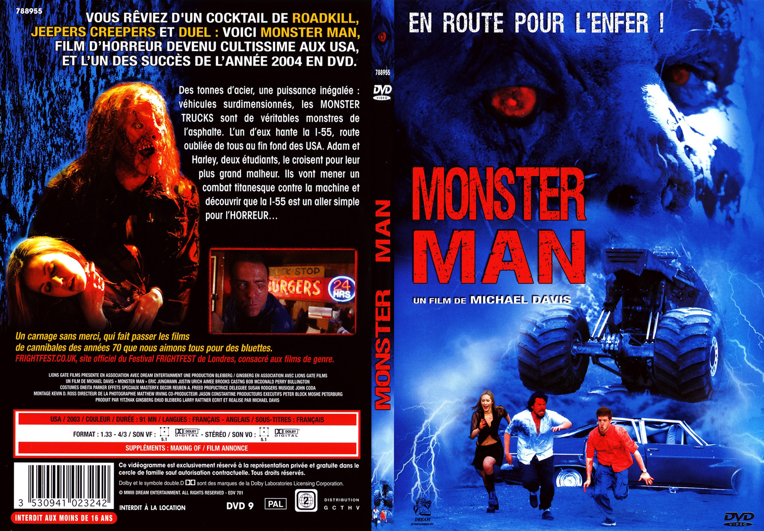 Jaquette DVD Monster man - SLIM
