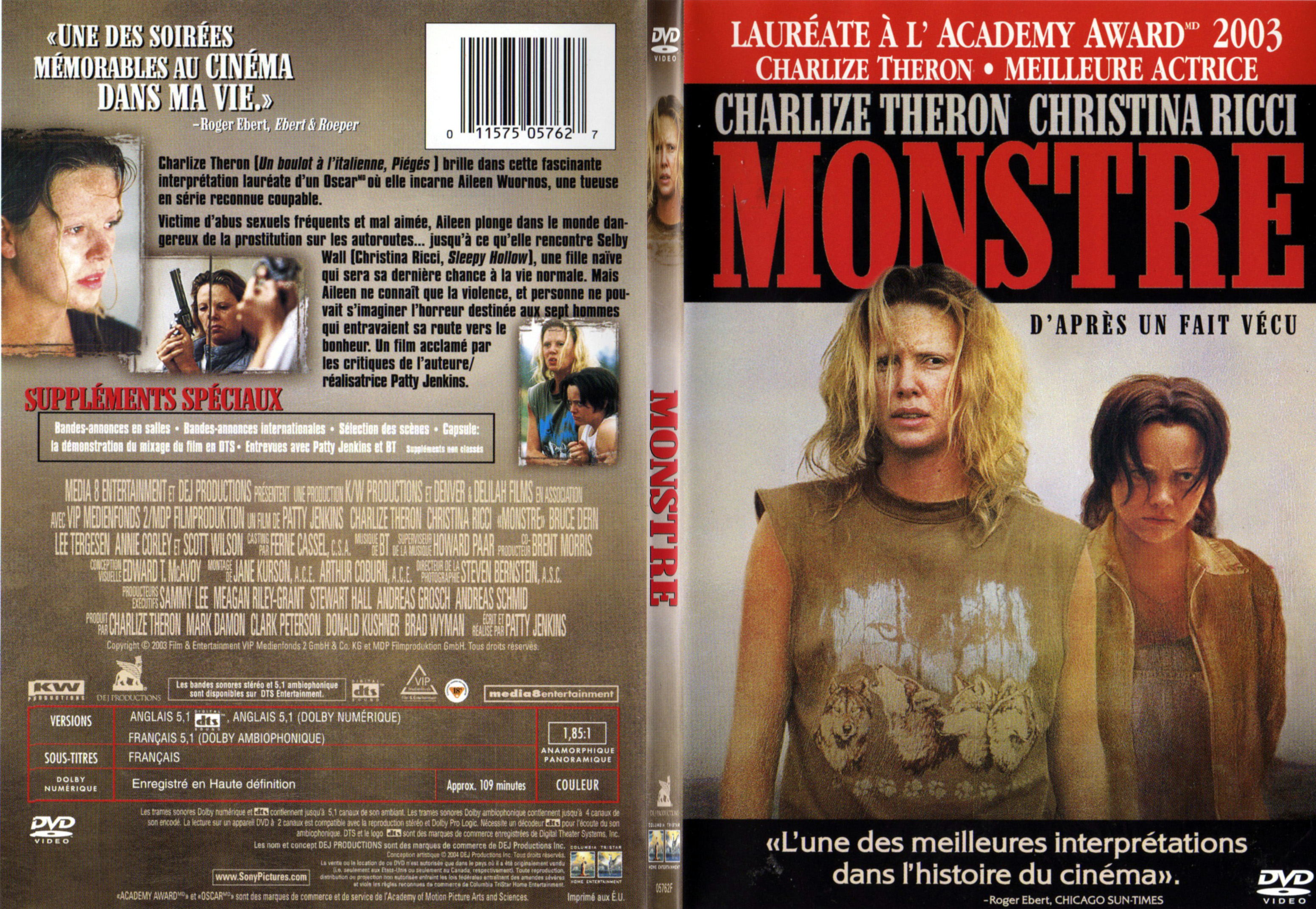 Jaquette DVD Monstre - SLIM