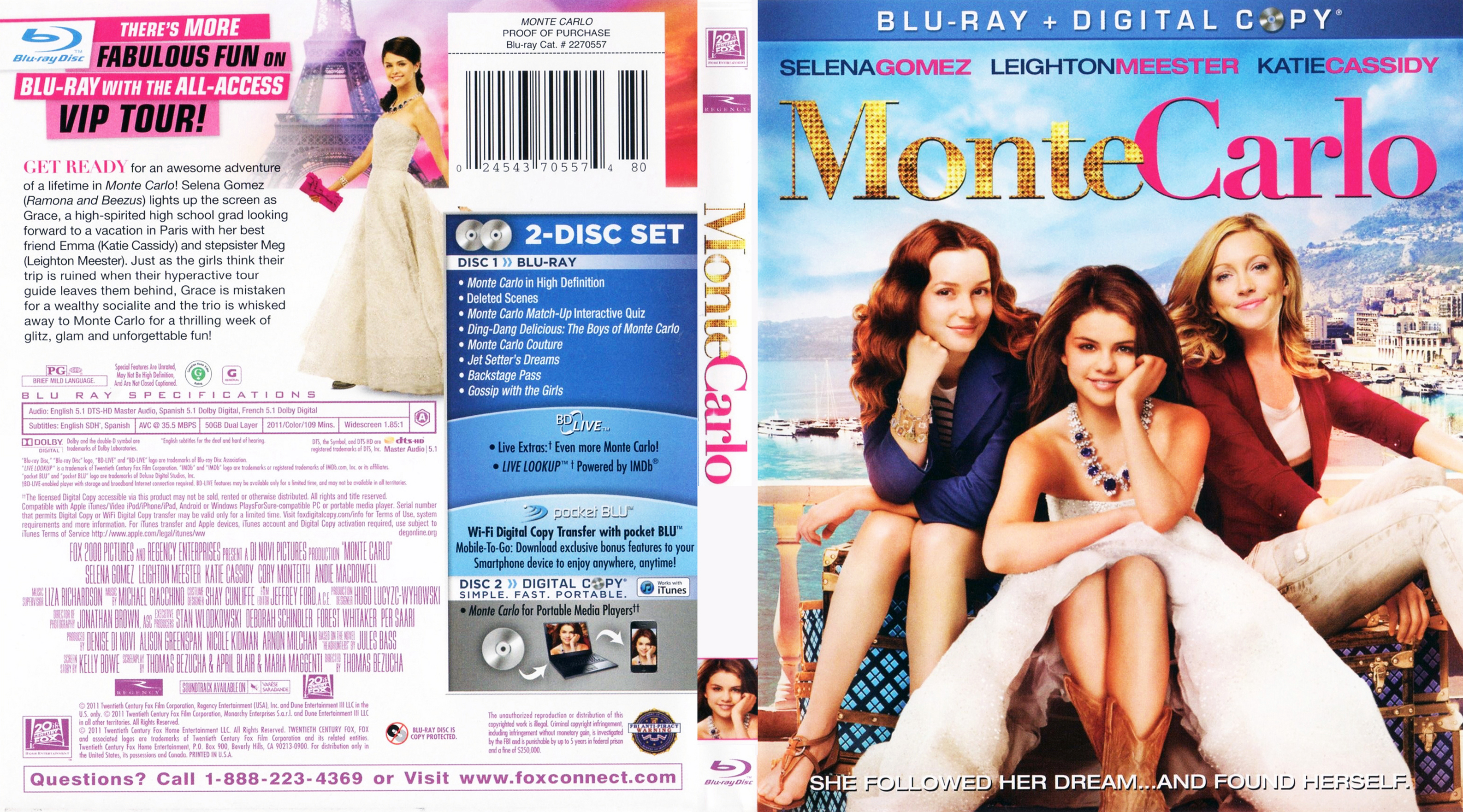 Jaquette DVD Monte carlo (Canadienne) (BLU-RAY)