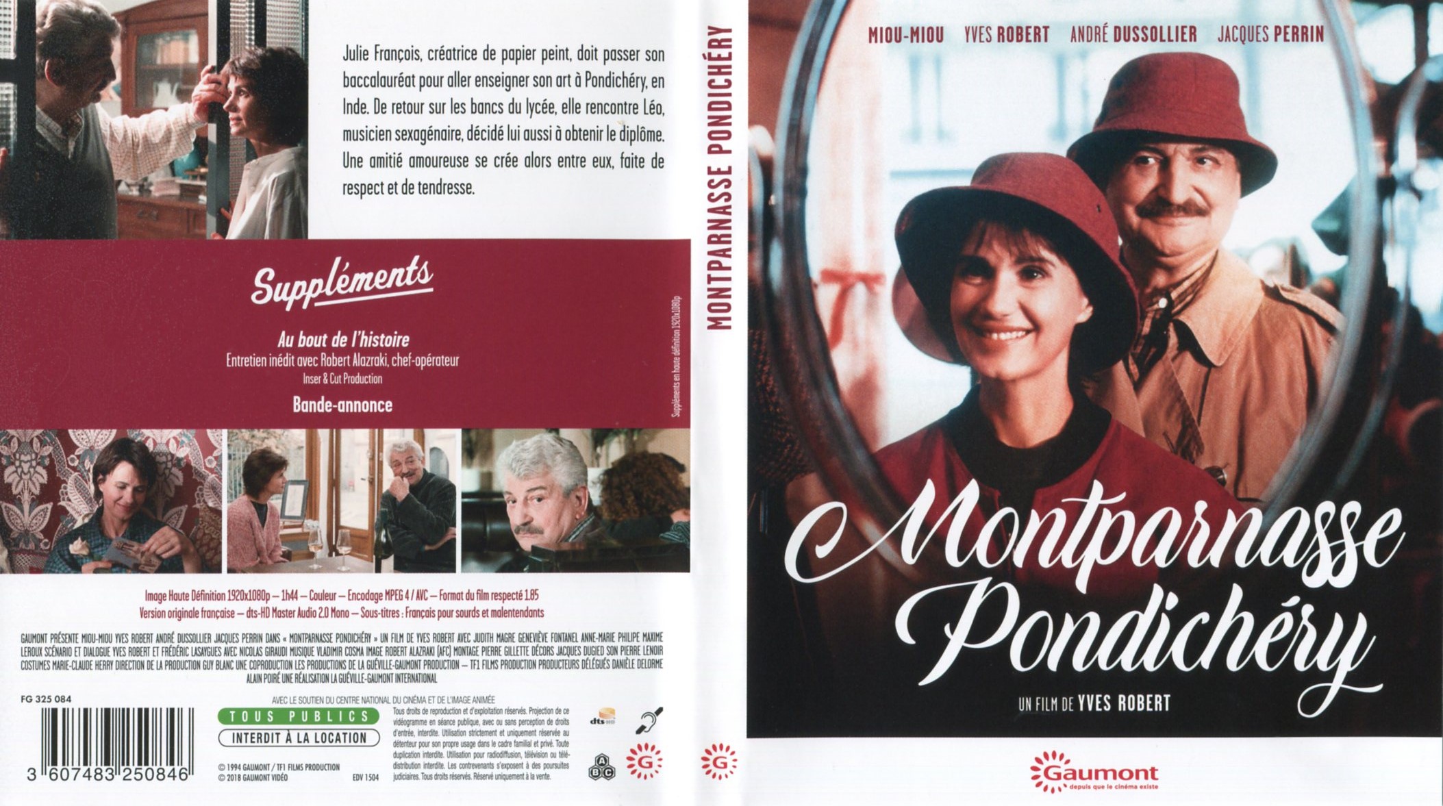 Jaquette DVD Montparnasse Pondichery (BLU-RAY)