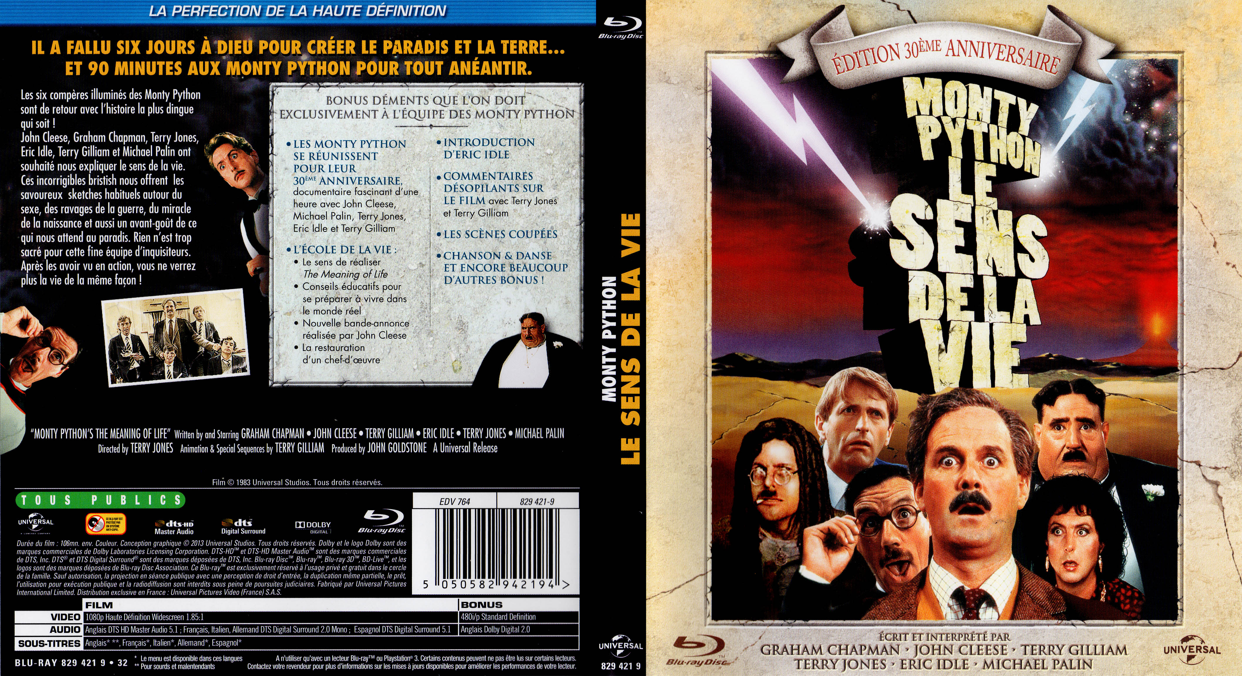 Jaquette DVD Monty Python, le sens de la vie (BLU-RAY)