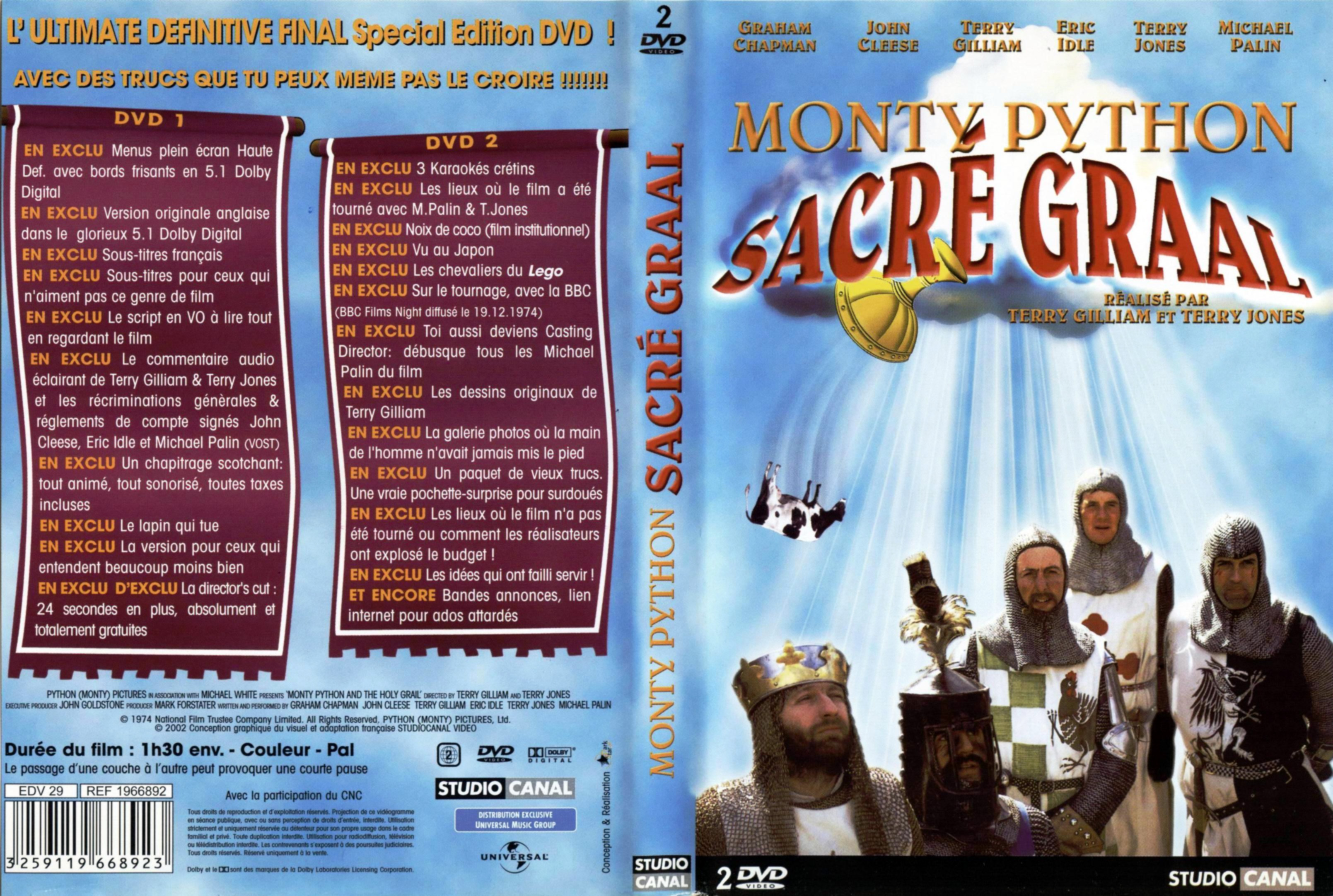 Jaquette DVD Monty Python - Sacr Graal