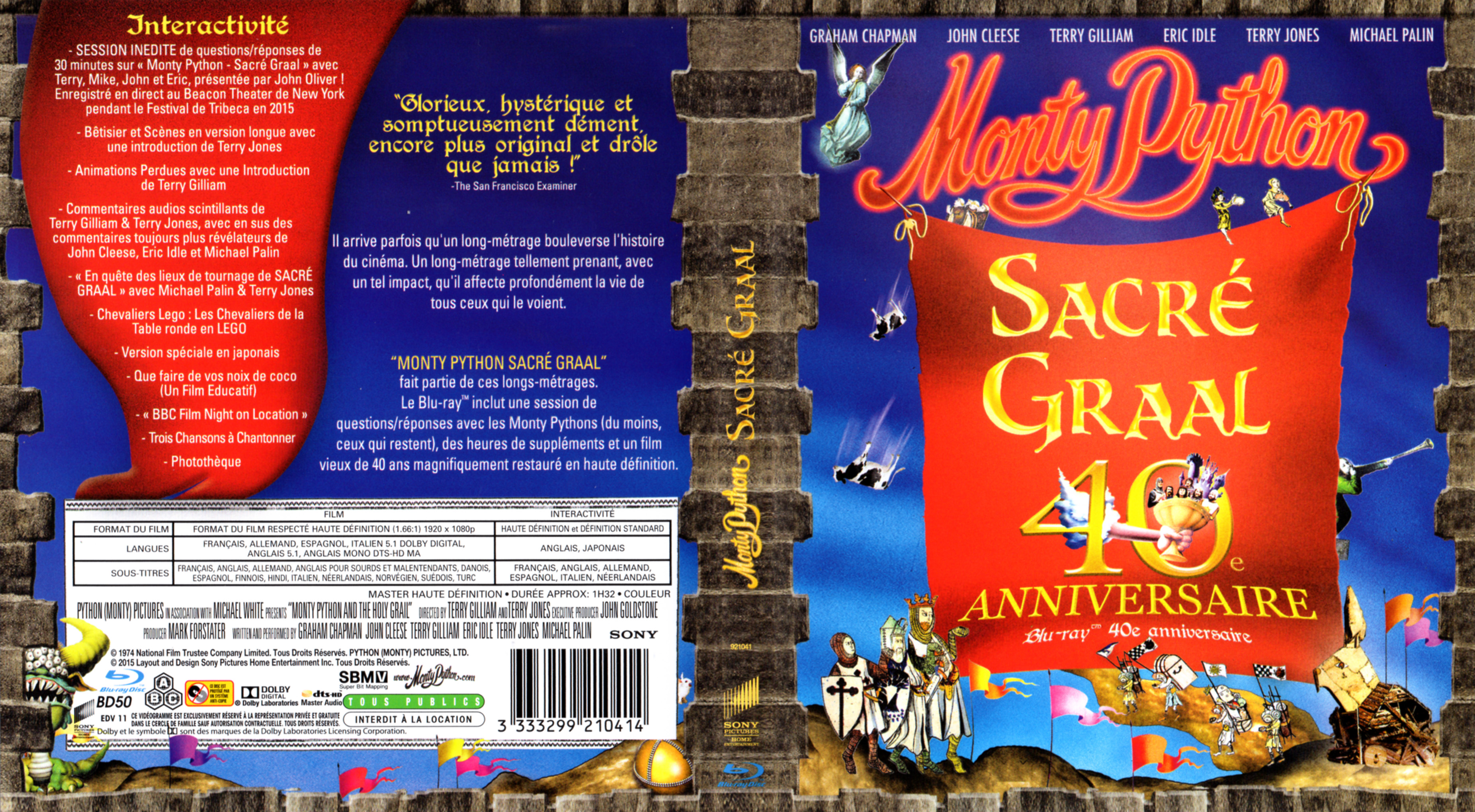 Jaquette DVD Monty Python - Sacr Graal (BLU-RAY)