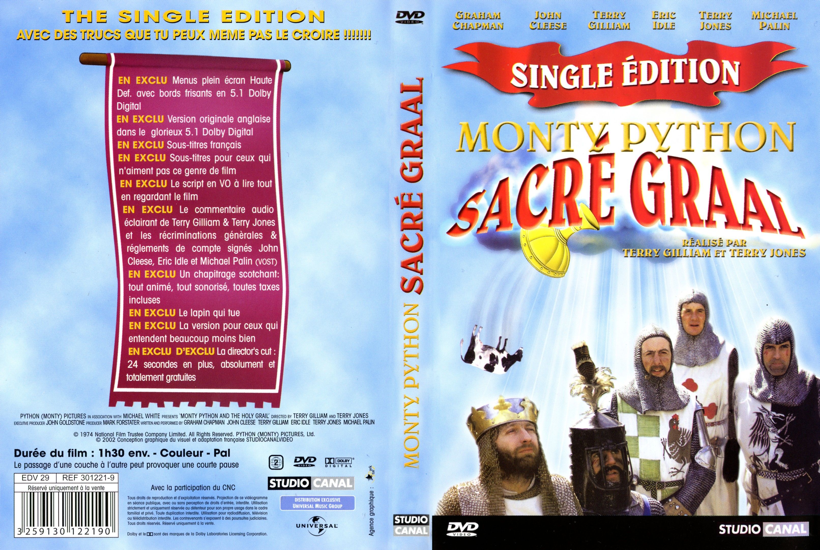 Jaquette DVD Monty Python - Sacr Graal v2