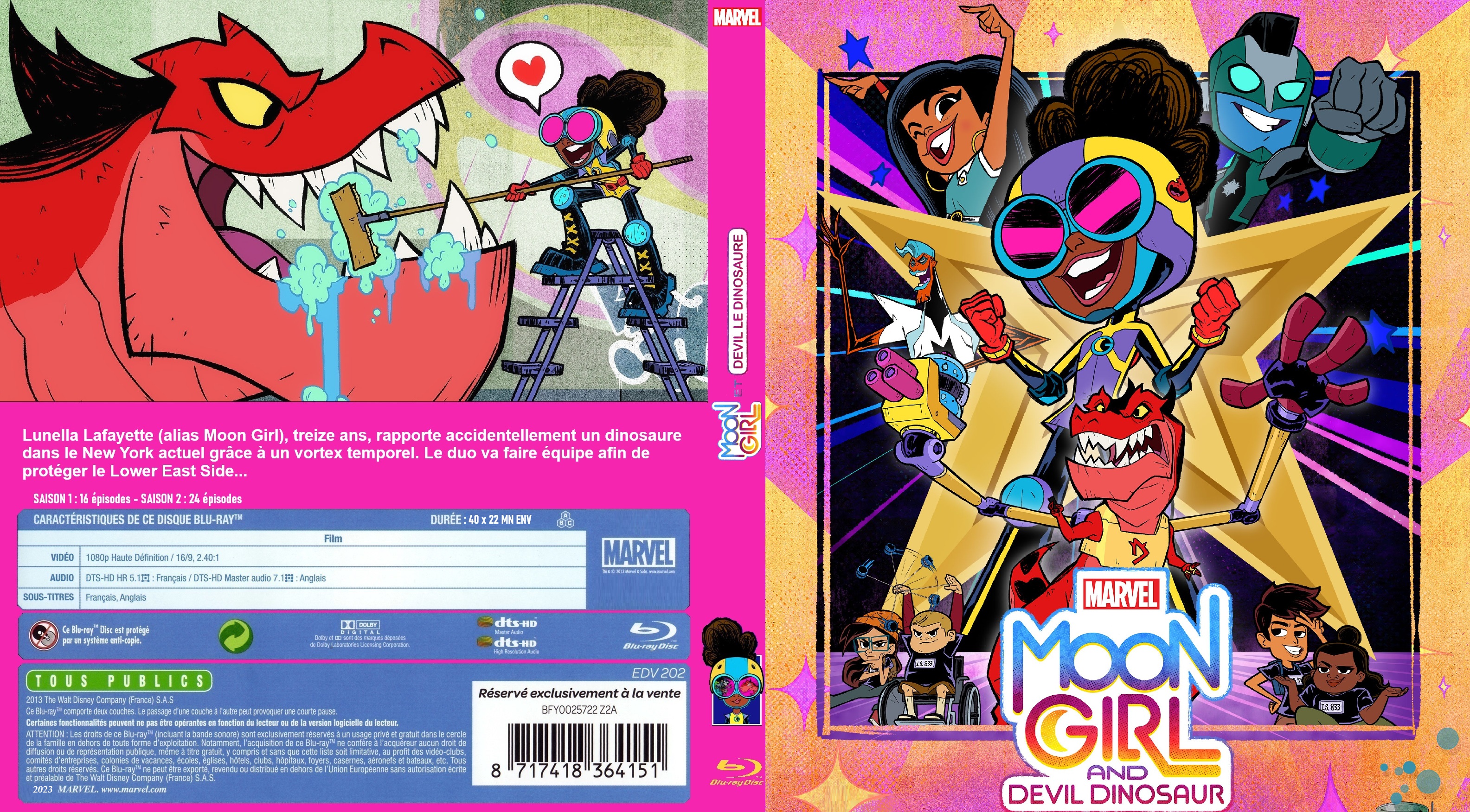Jaquette DVD Moon Girl et Devil le dinosaure saison 1 custom (BLU-RAY)
