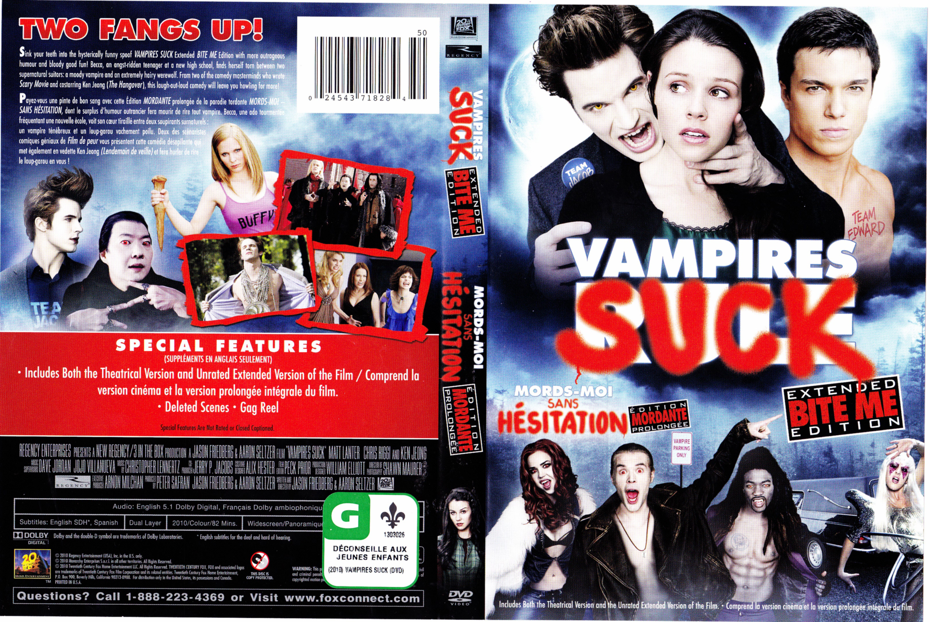 Jaquette DVD Mord moi sans hesitation - Vampires suck (Canadienne)
