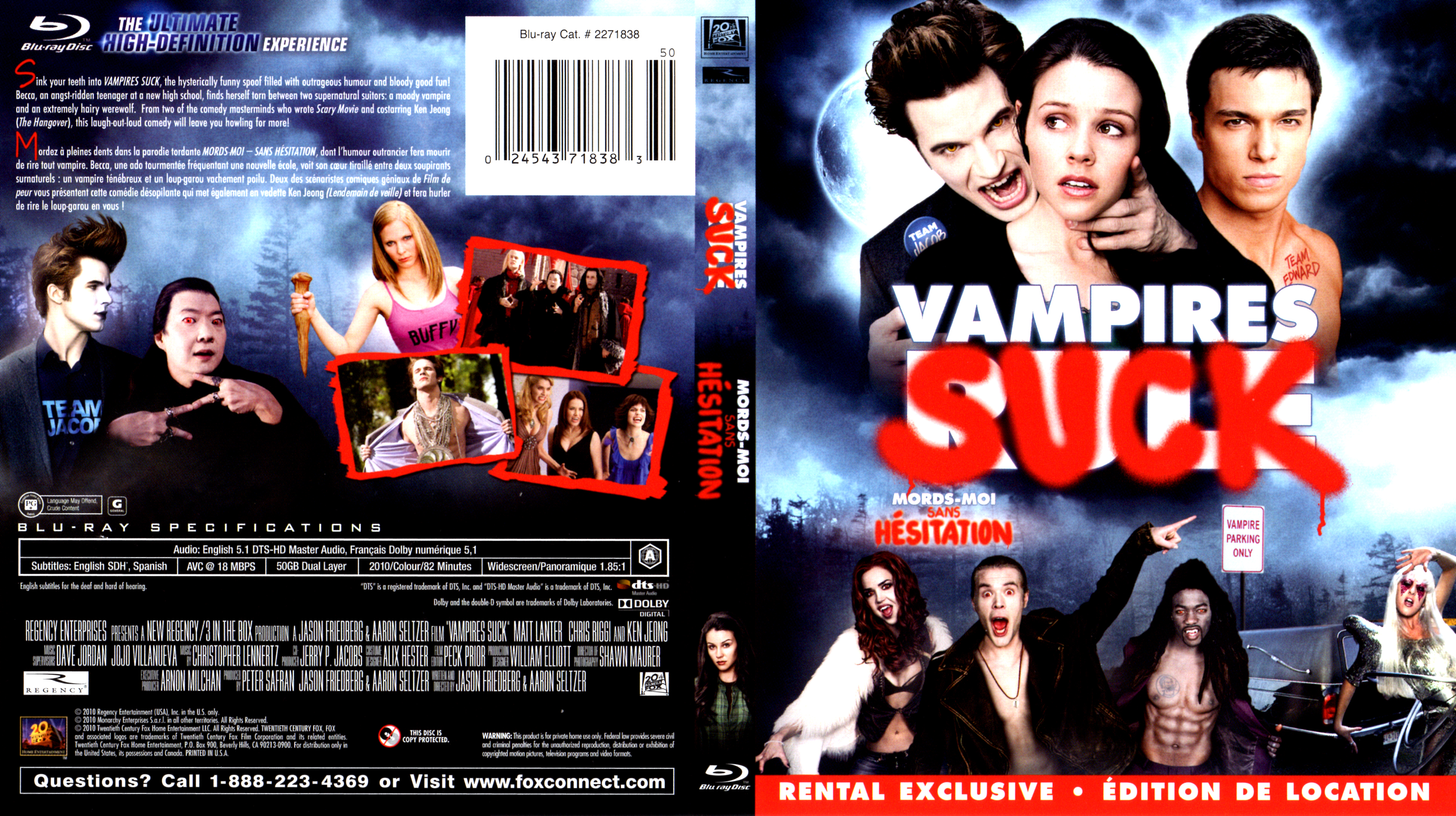 Jaquette DVD Mord moi sans hesitation - Vampires suck (Canadienne) (BLU-RAY)