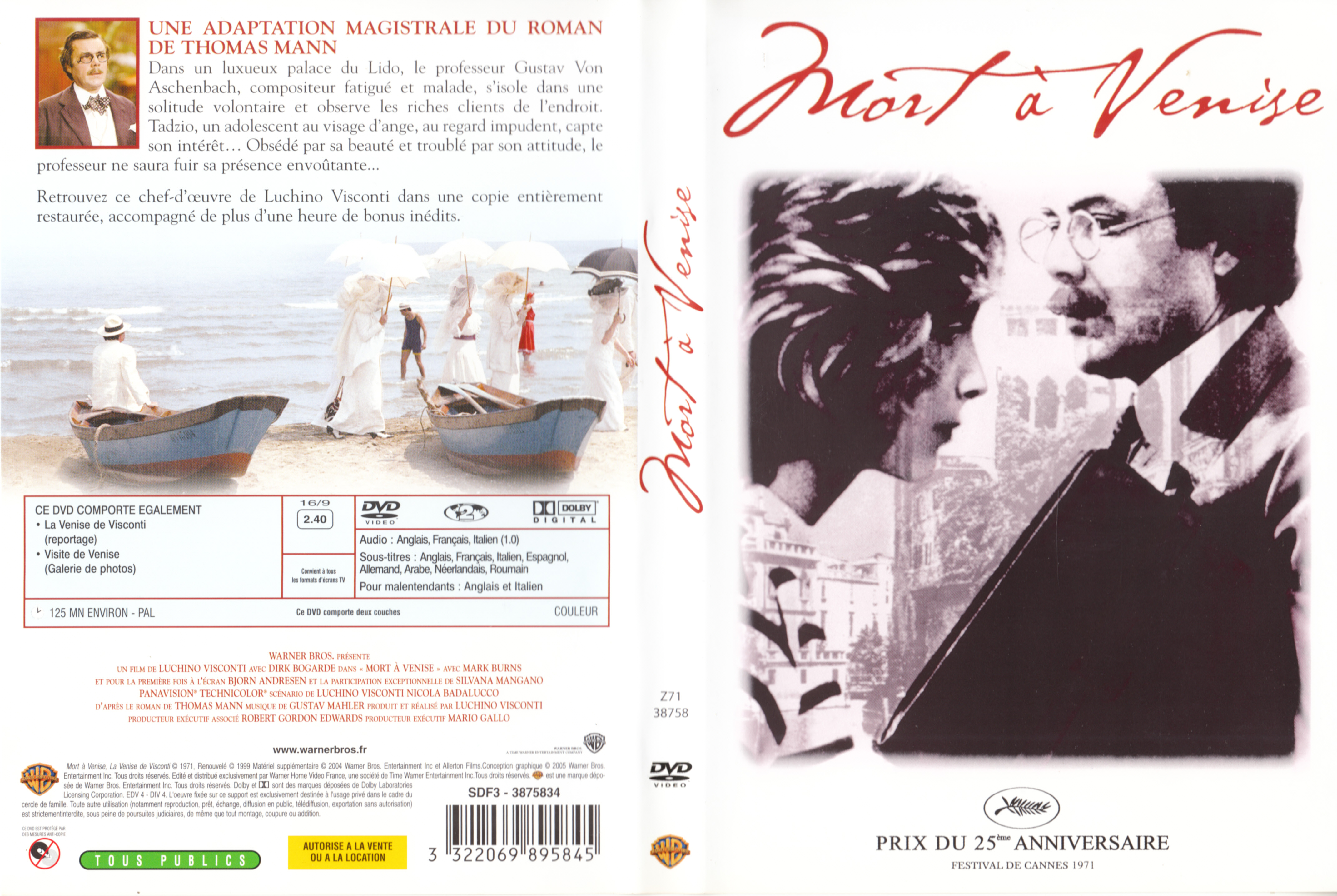 Jaquette DVD Mort  Venise v2
