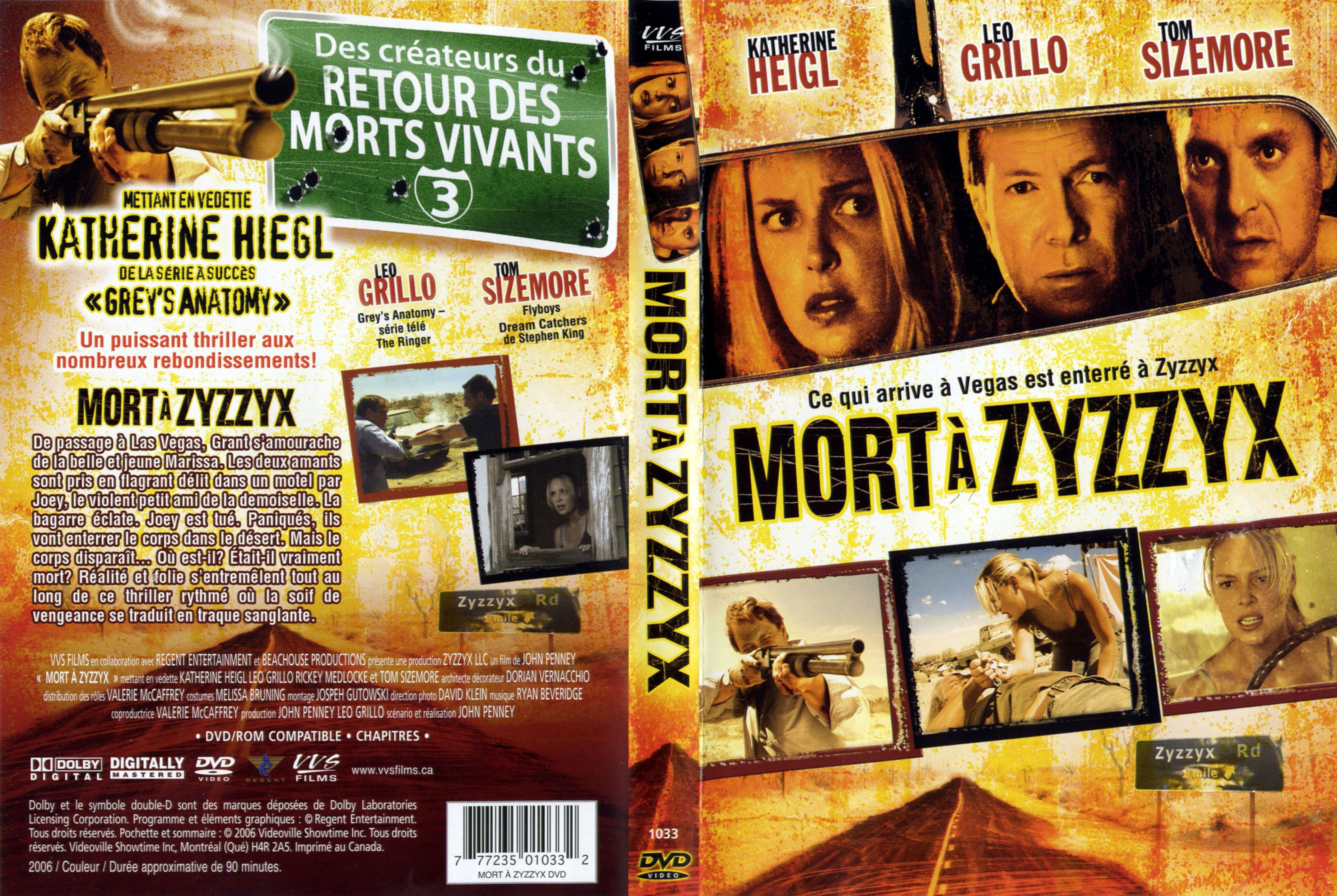 Jaquette DVD Mort  Zyzzyx