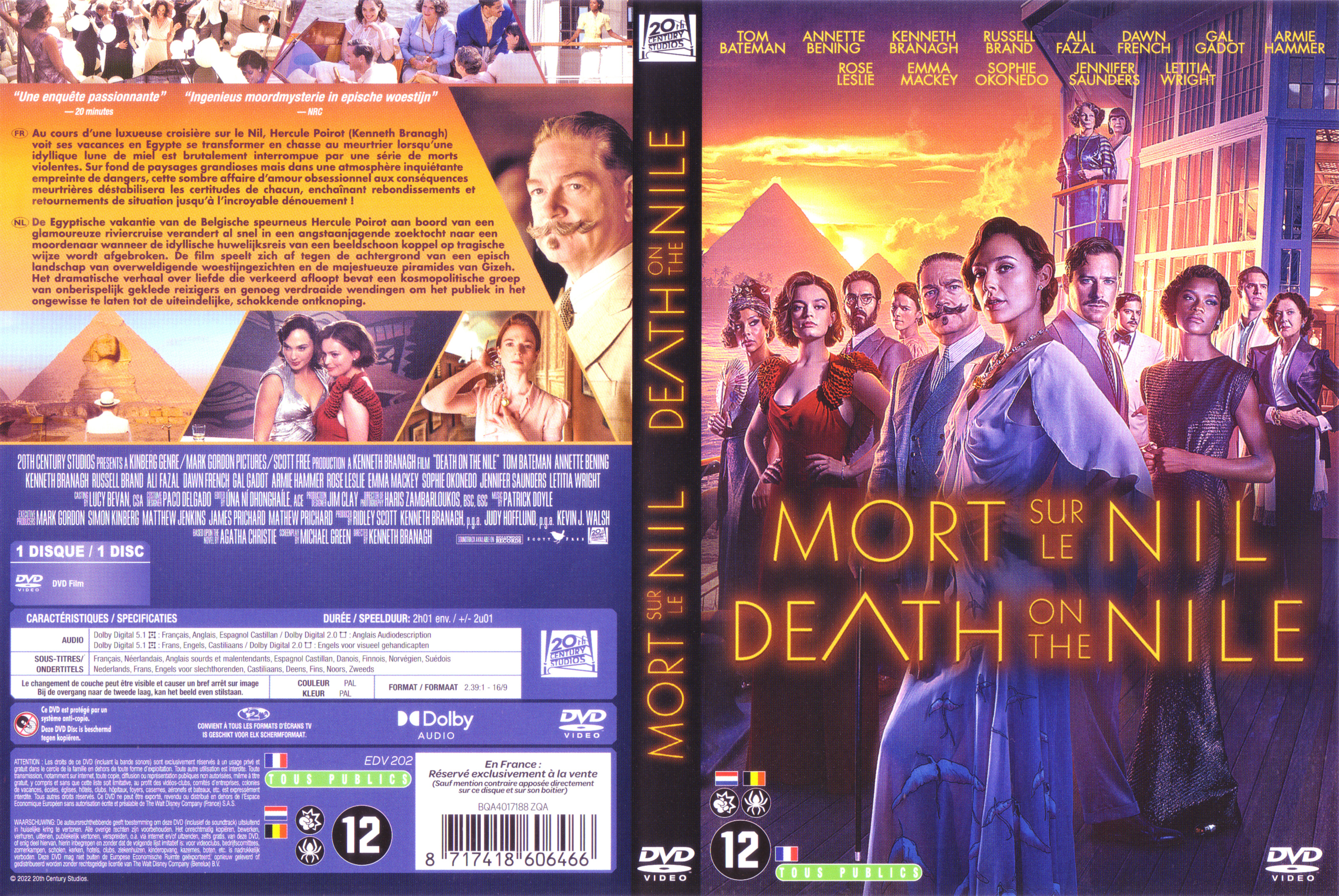 Jaquette DVD Mort sur le Nil (2022)