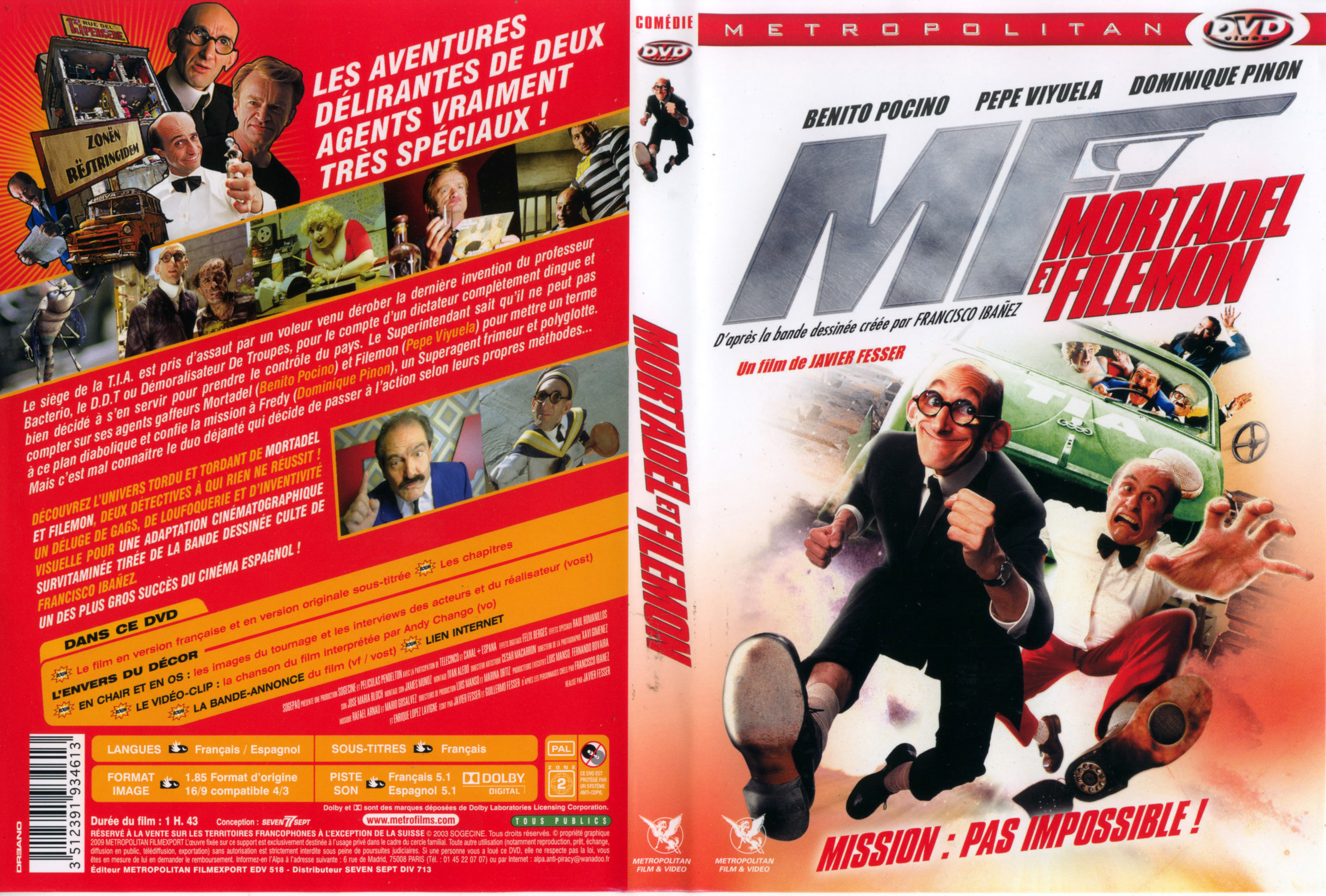 Jaquette DVD Mortadel et Filemon