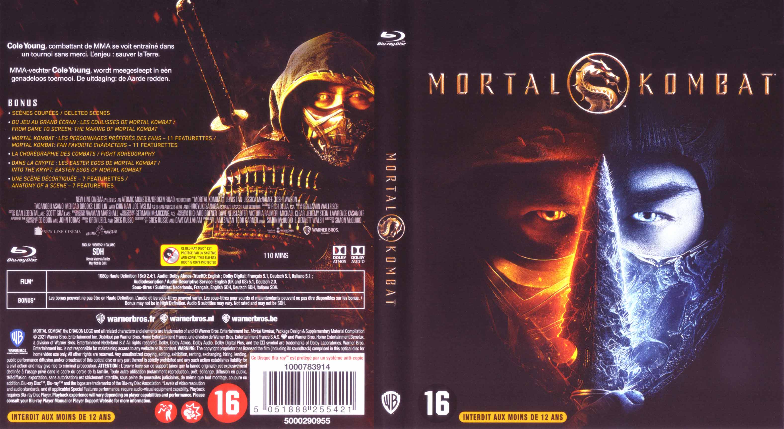 Jaquette DVD Mortal Kombat 2021 (BLU-RAY)