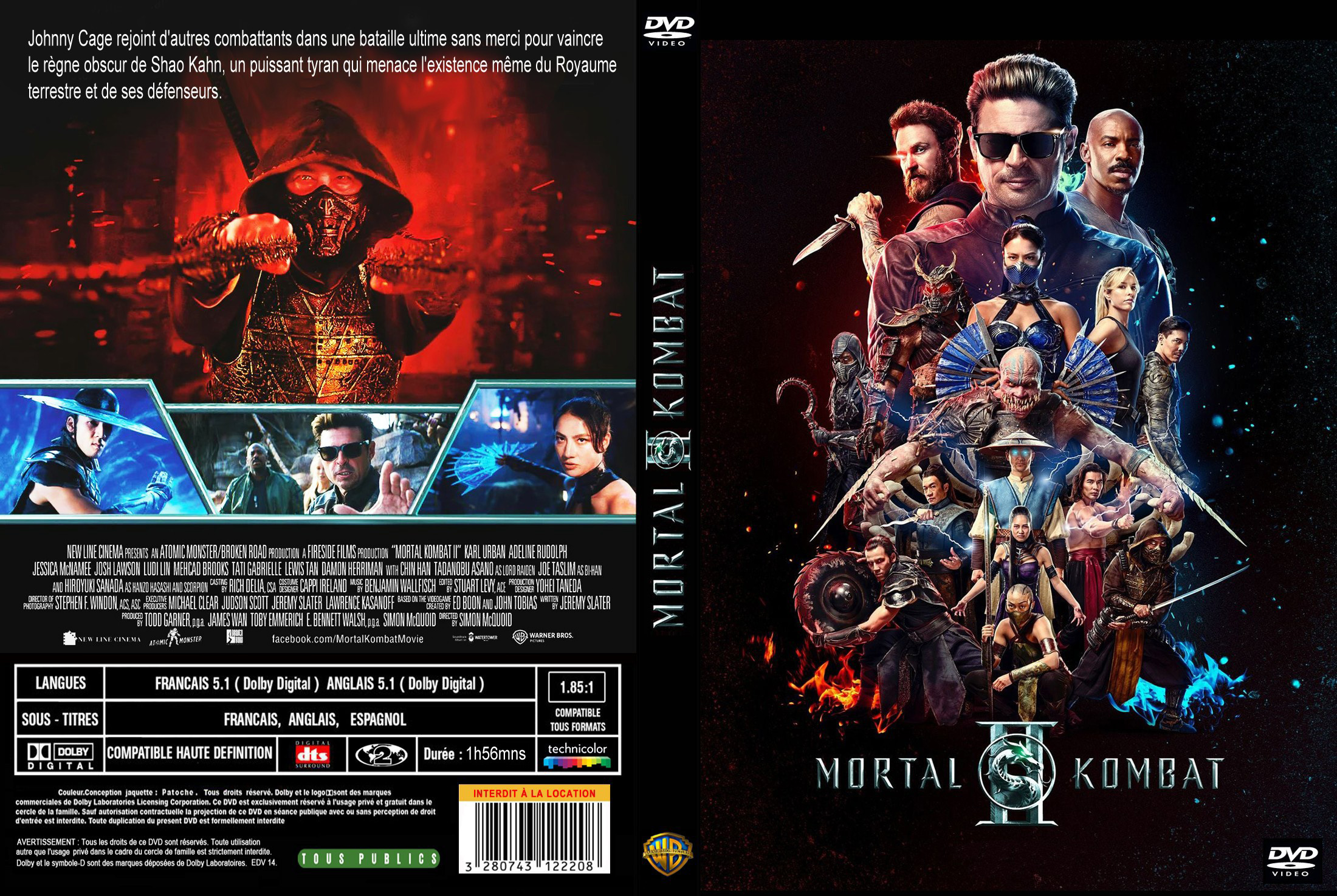 Jaquette DVD Mortal Kombat 2 custom