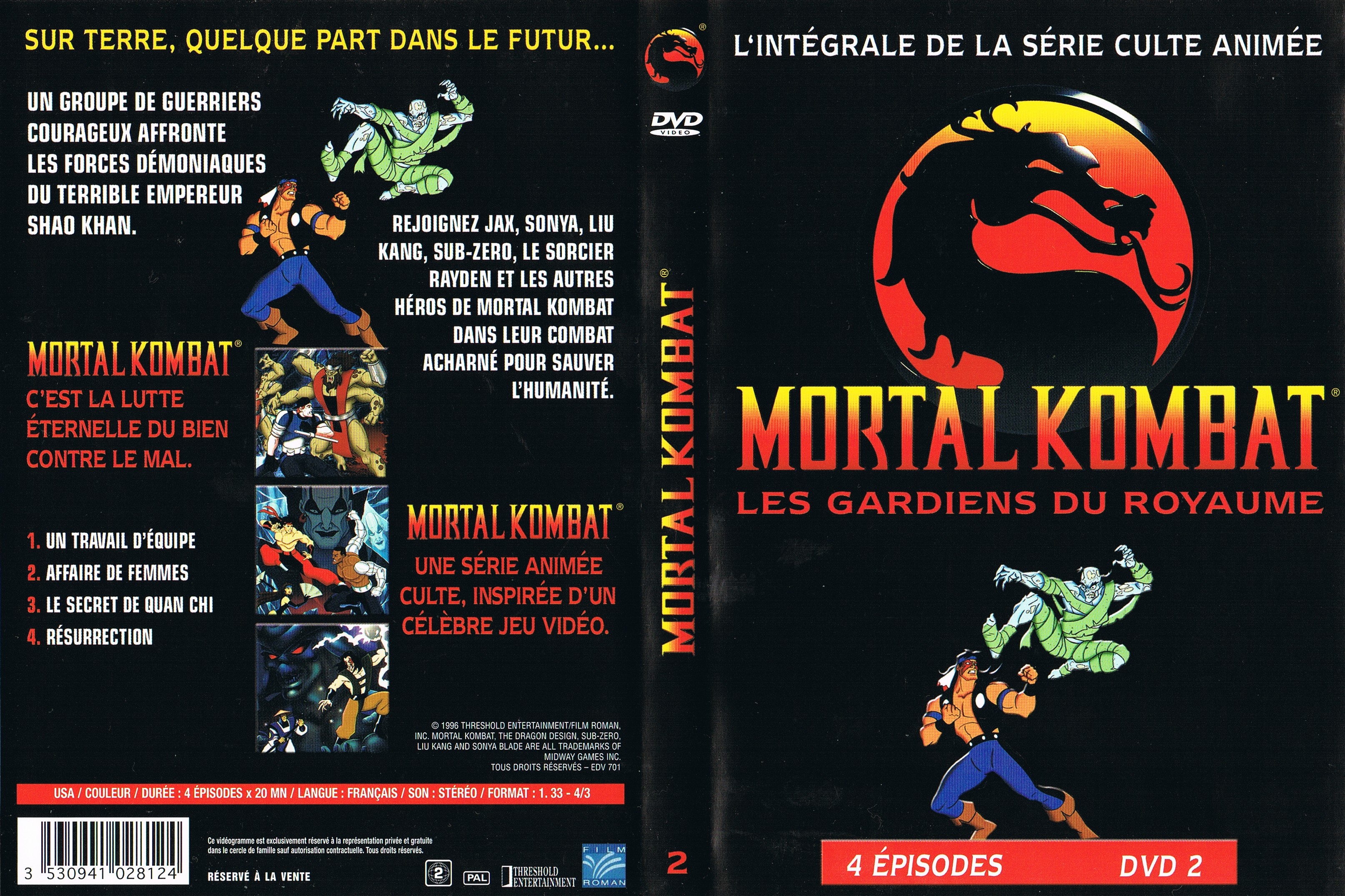 Jaquette DVD Mortal Kombat Les gardiens du royaume DVD 02